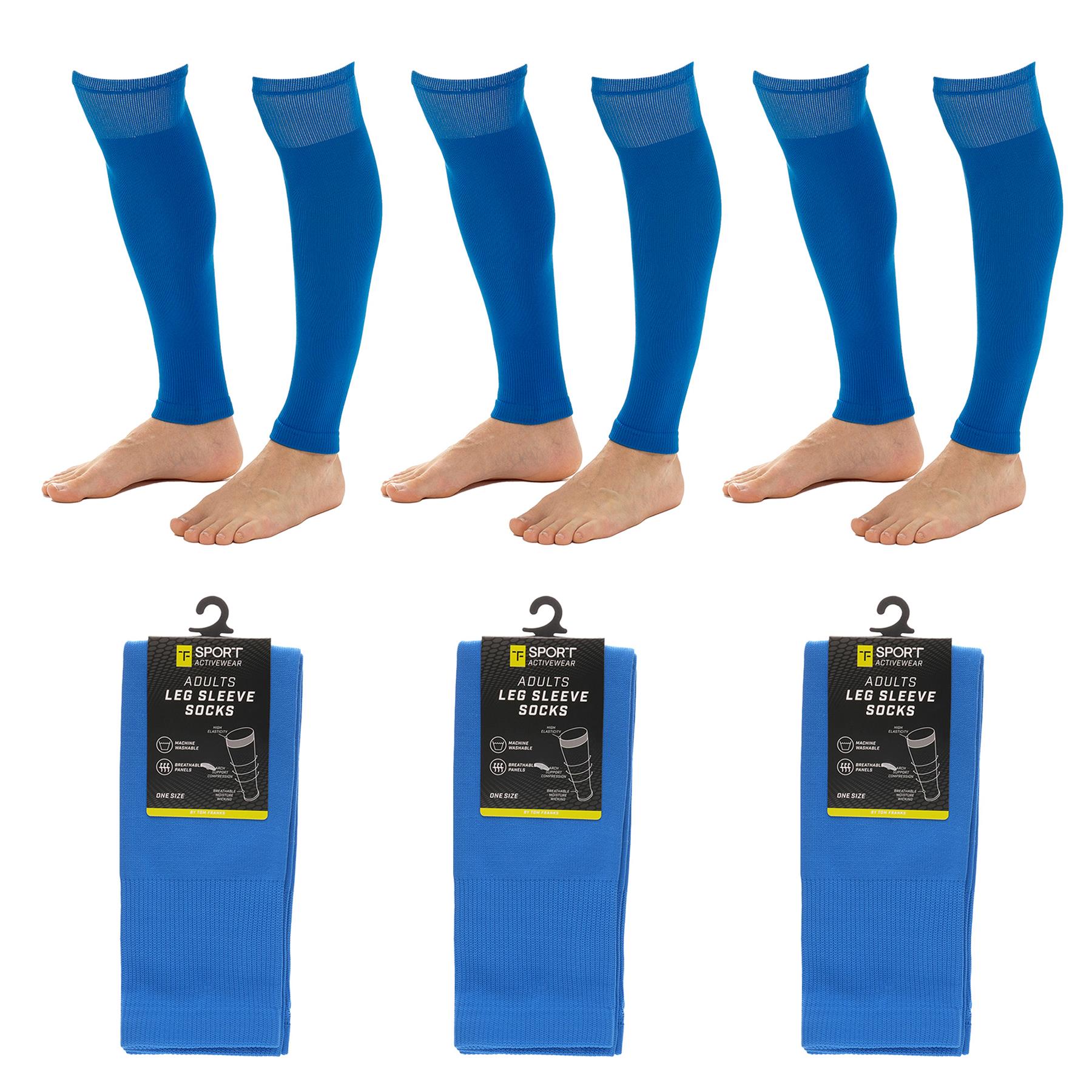 A2Z Mens Pack of 3 Football Sock Sleeve 50cm Sports Training Grip Socks Sleeves