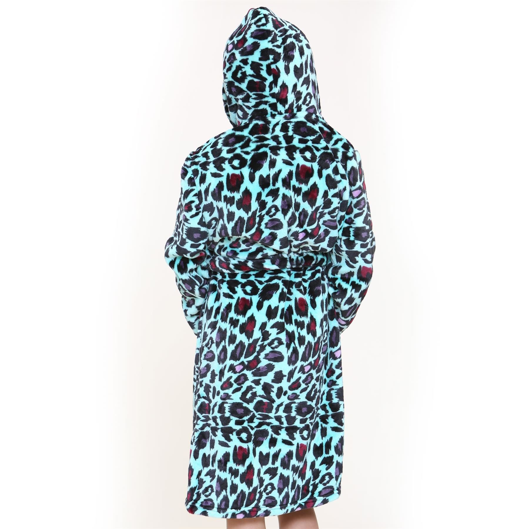 A2Z 4 Kids Soft Leopard Print Bathrobe Dressing Gown