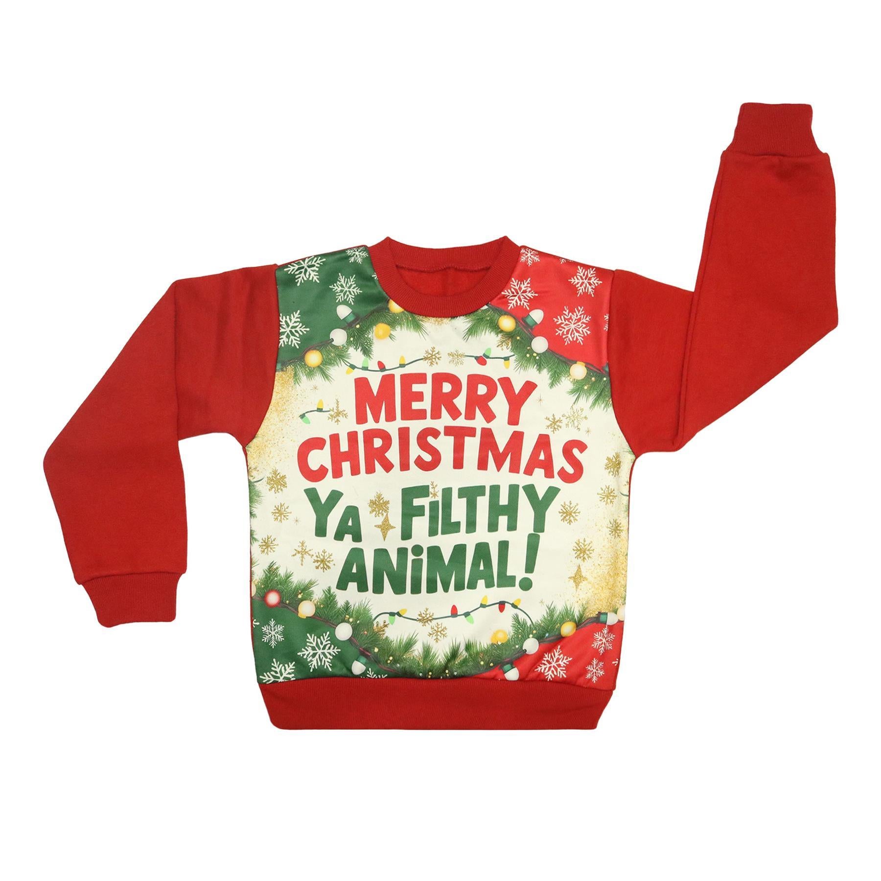 A2Z Mens Women Merry Christmas Ya Filthy Animal Jumper Hoodies Xmas Sweatshirts