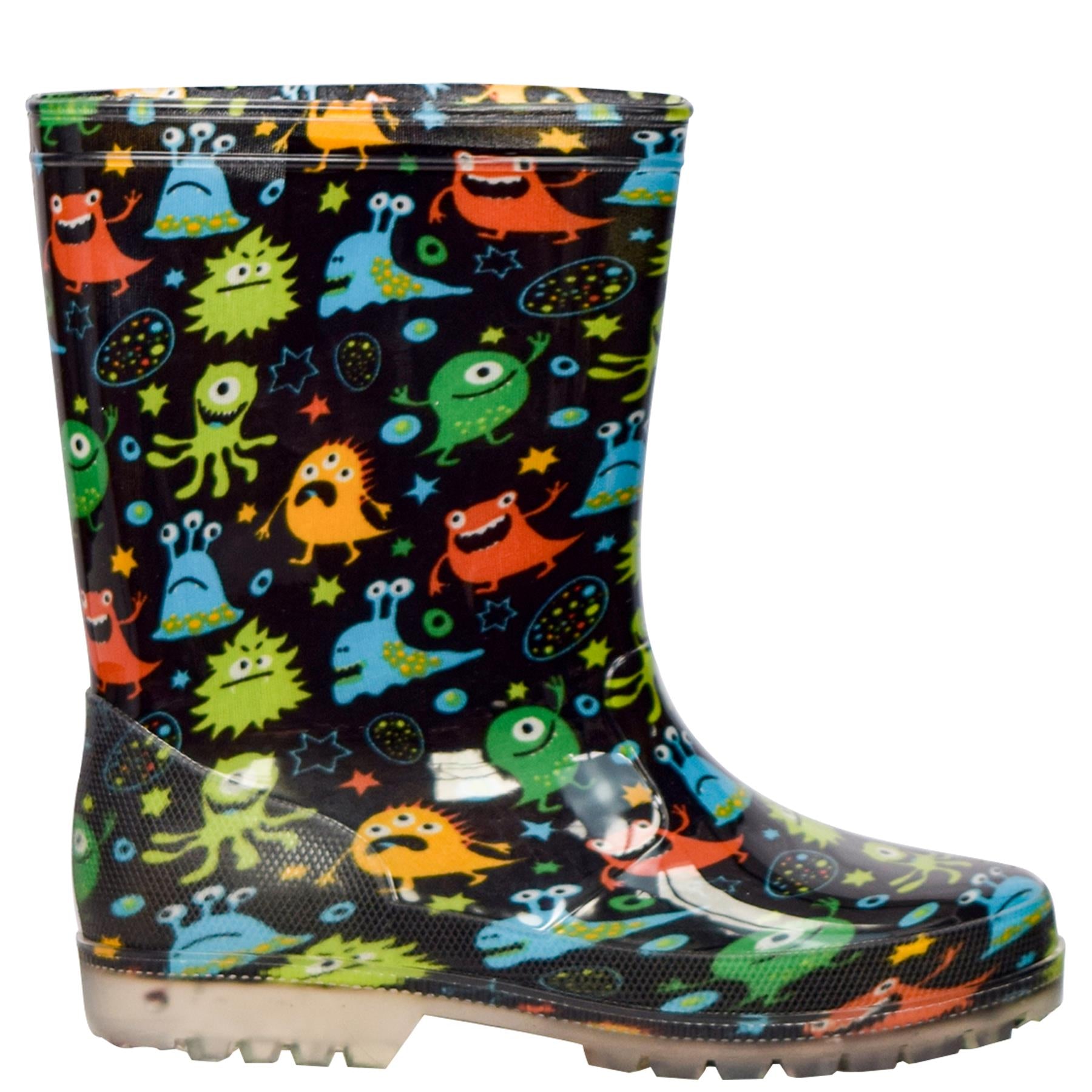 Kids Boys Wellington Wellies Non-Slip Waterproof Lightweight Kids Rain Boots