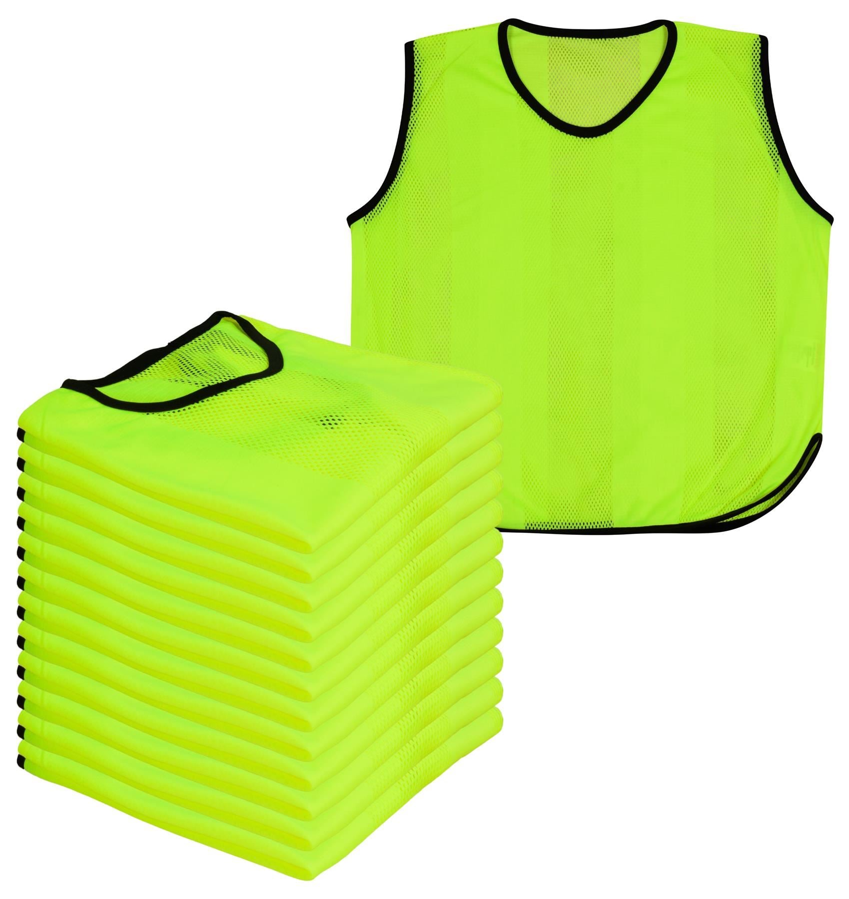 A2Z 12 Pack Sports Mesh Bibs Comfortable During Football Rugby Sports Adult