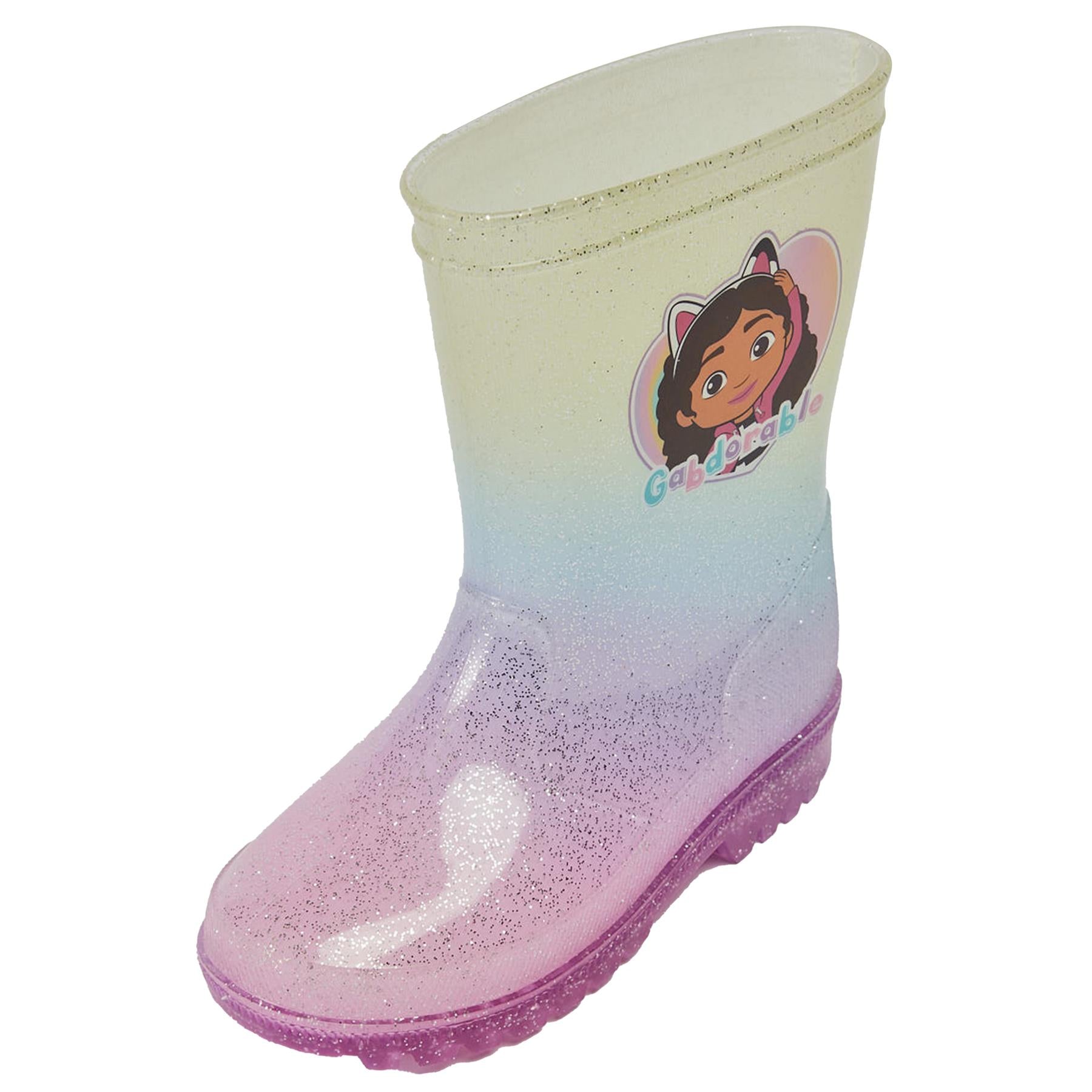 Kids Girls Gabbys Dollhouse Rubber Wellies Rain Boot Anti-Skid Wellington Boots