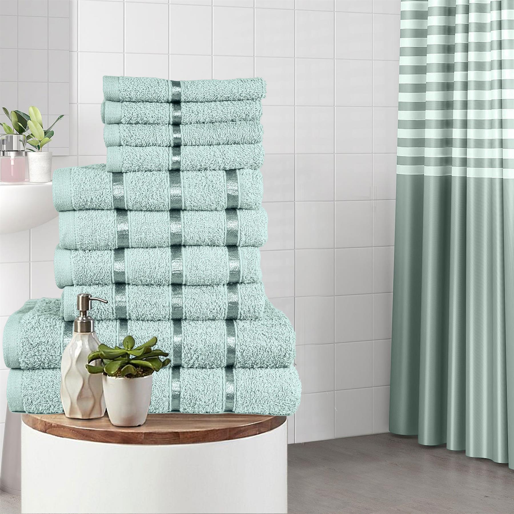 Luxurious 10 Piece Towel Bale Set 2x Bath Towels 4x Hand Towels 4x Face Towels