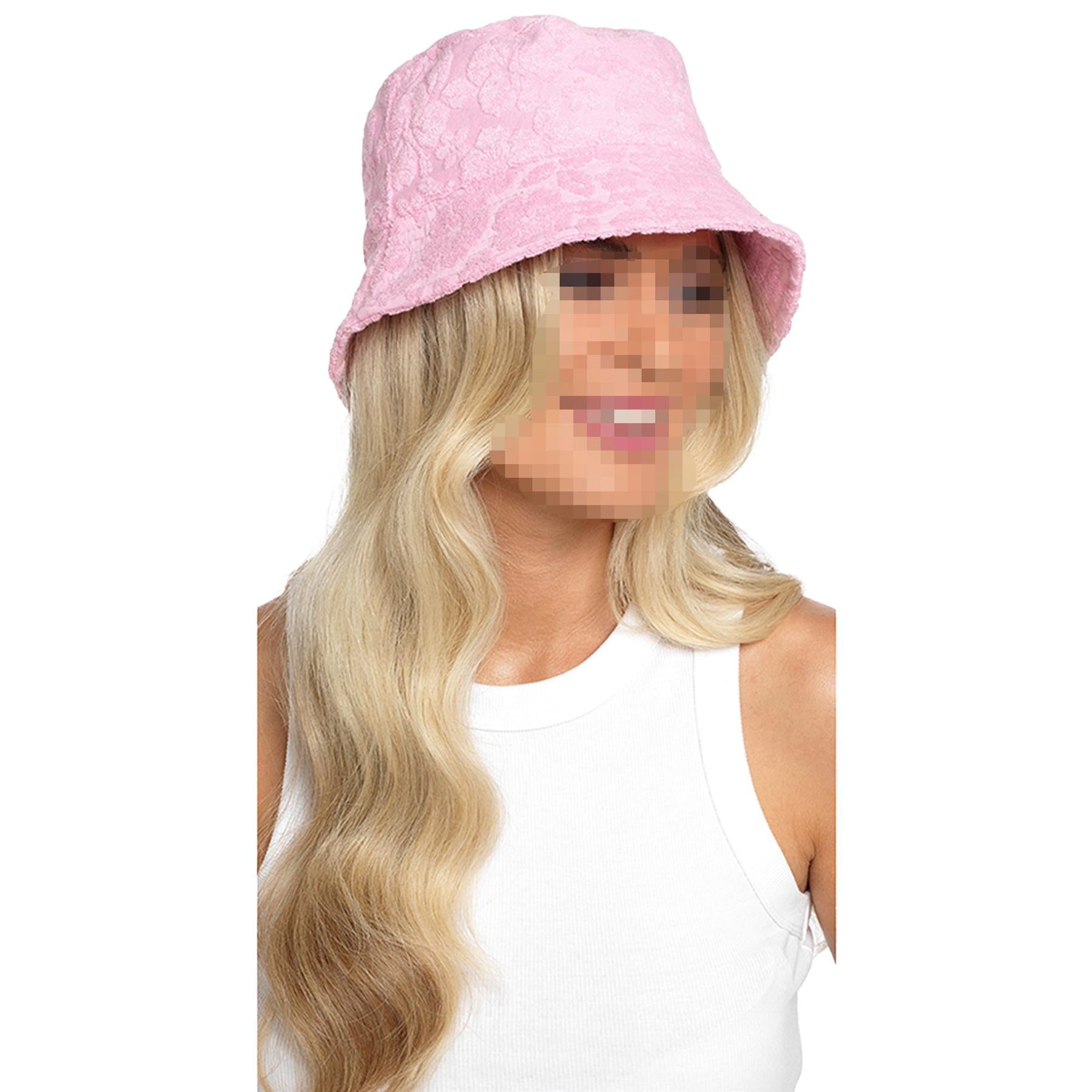Womens Embossed Textured Bucket Hat Summer Sun Hat UV Protection For Camping