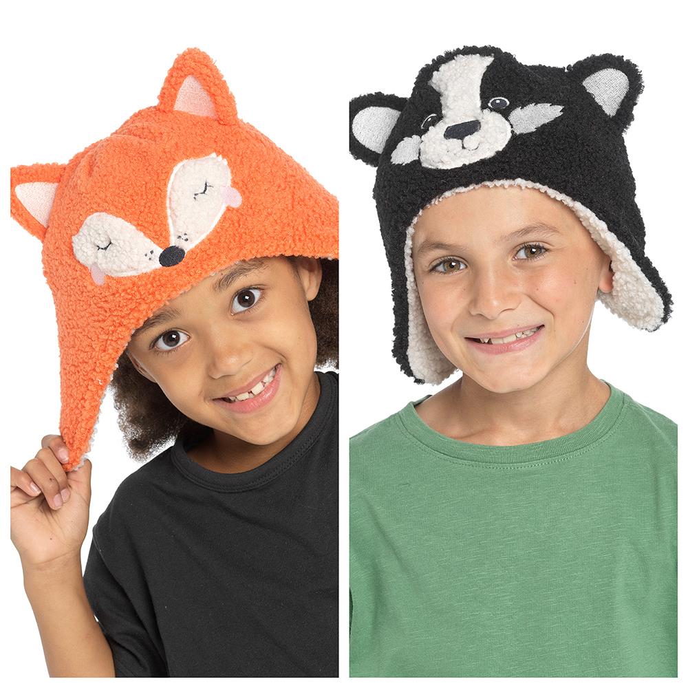 A2Z 4 Kids Girls Boys Hat Animal Novelty Earflap Beanie Winter Warm Cosy Hats