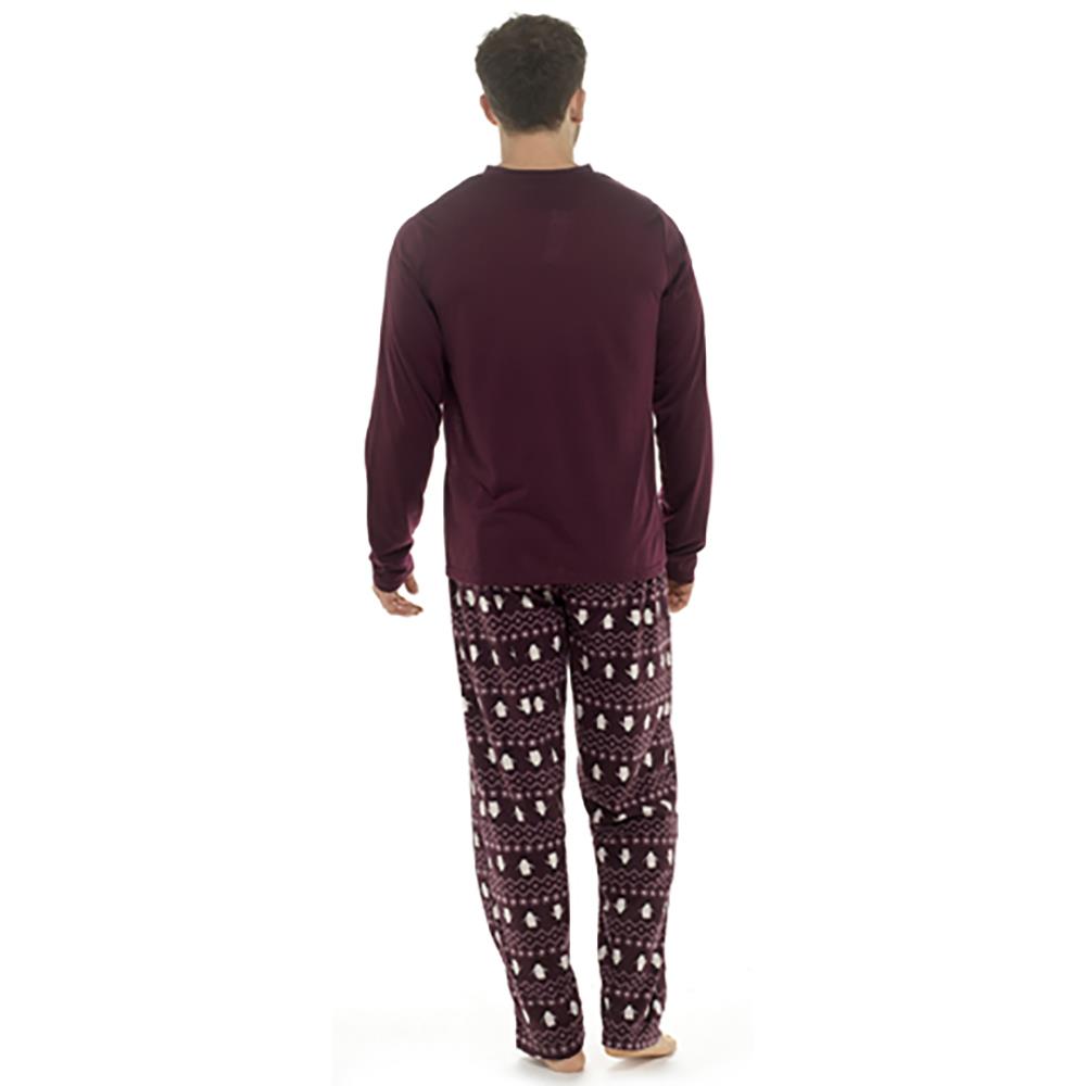 A2Z Mens Pyjama Jersey Top Fleece Bottoms Pyjama Sets 2 Piece Nightwear Top Set