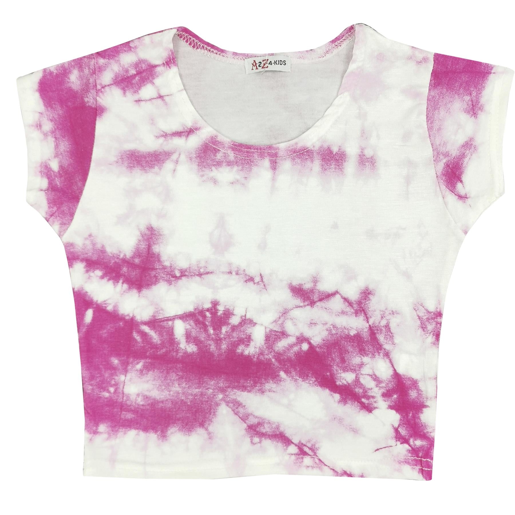 Kids Girls Tops Tie Dye Print Stylish Fashion Trendy T Shirt Crop Top 5-13 Year