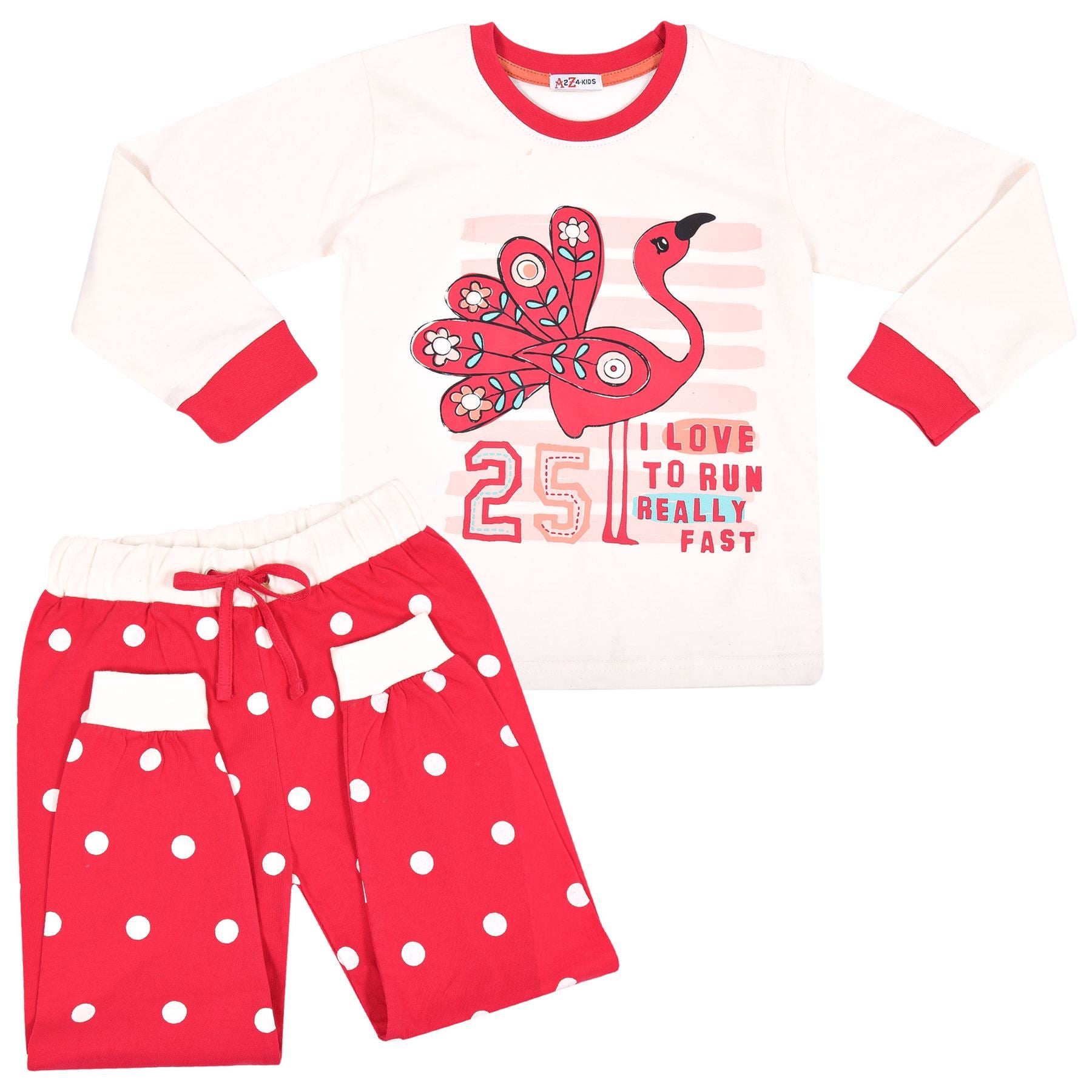 Kids Girls Good Night Print Pyjamas Set