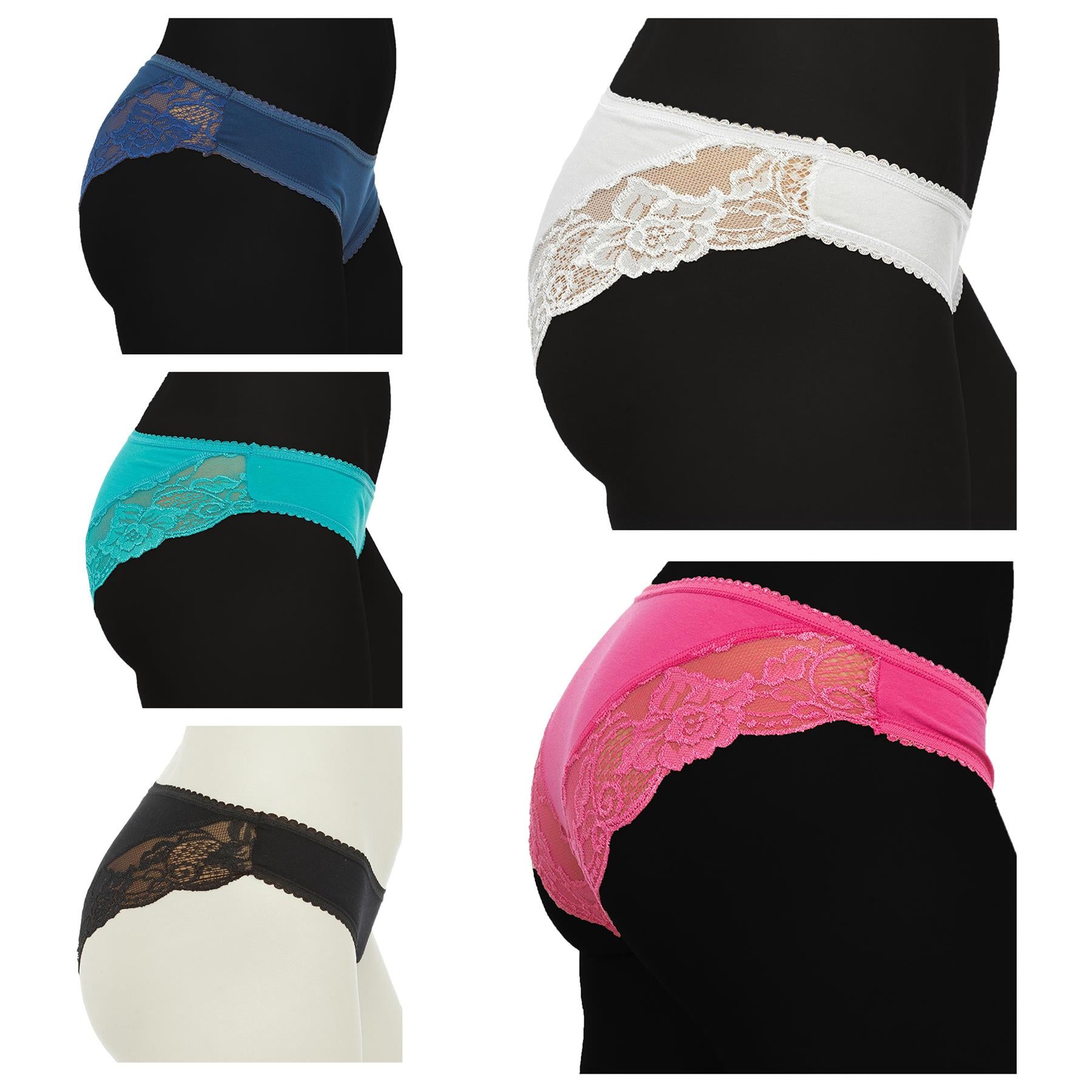 A2Z Ladies Lace Brazilian Briefs Underwear Pack Of 5 Adjustable Waist Shorts