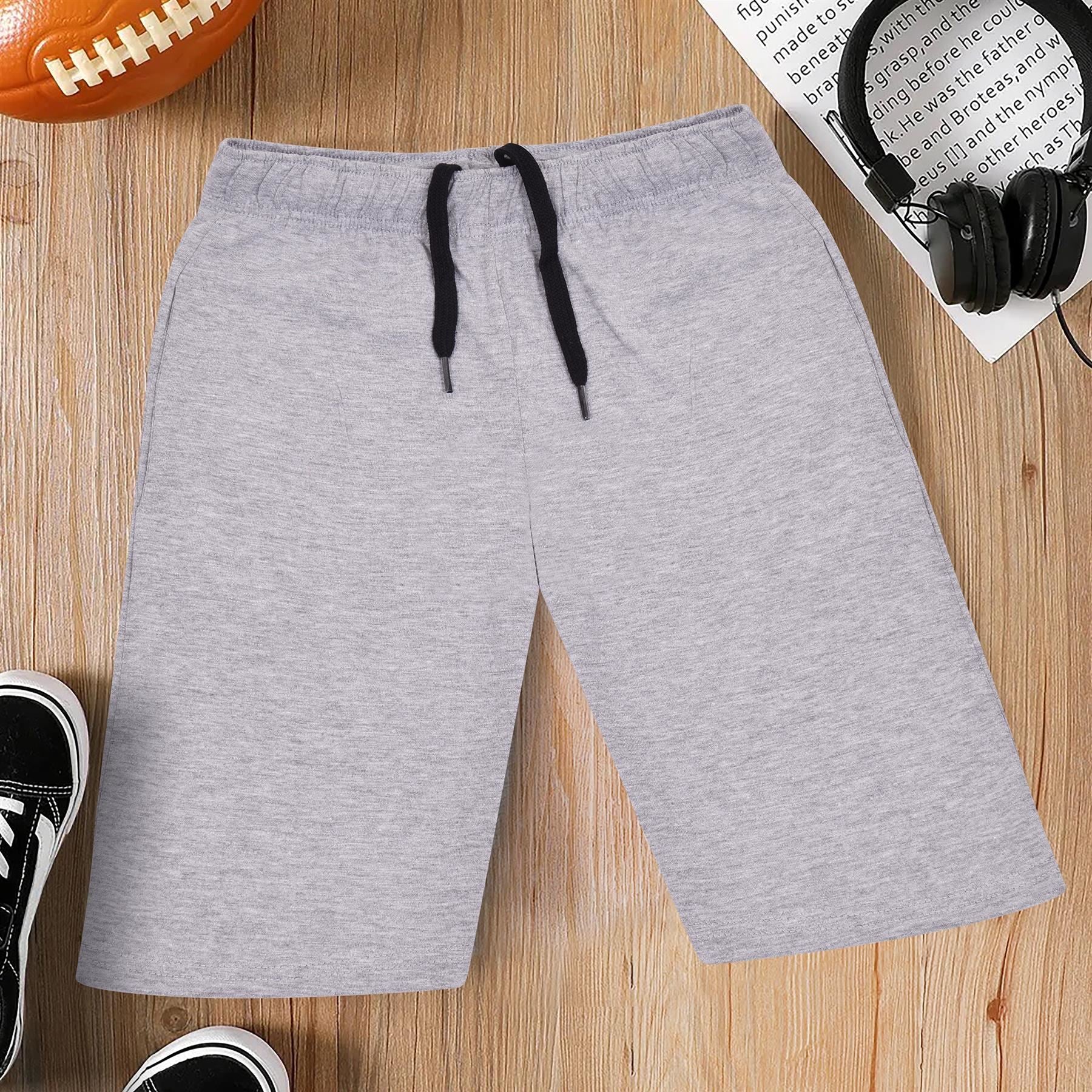 Kids Boys 100% Cotton Shorts Casual Chino Shorts Knee Length Summer Lightweight