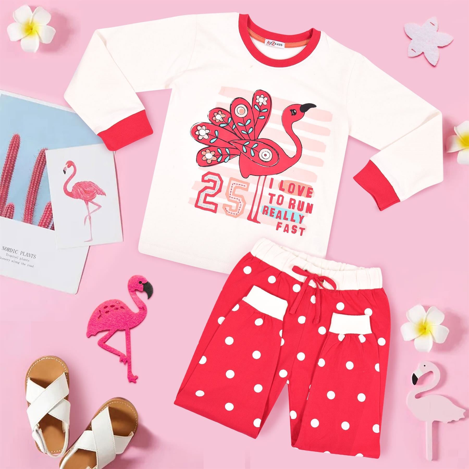 Kids Girls Good Night Print Pyjamas Set