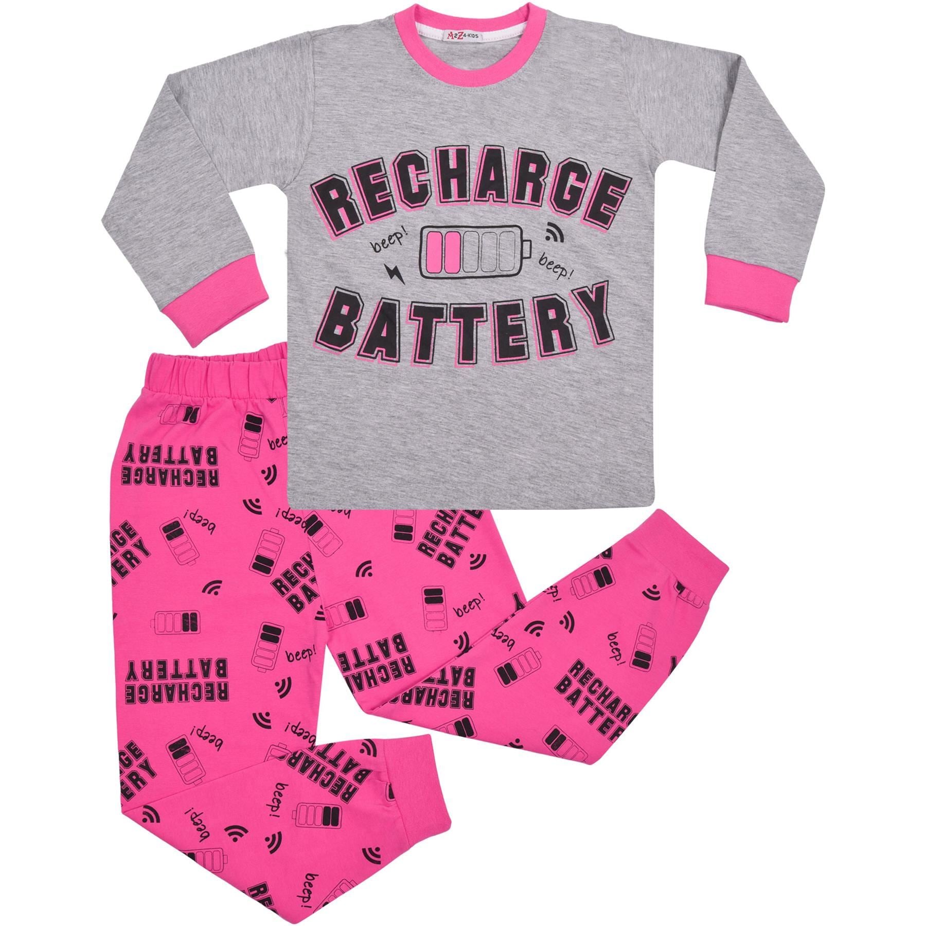 Kids Girls Good Night Print Pyjamas Set