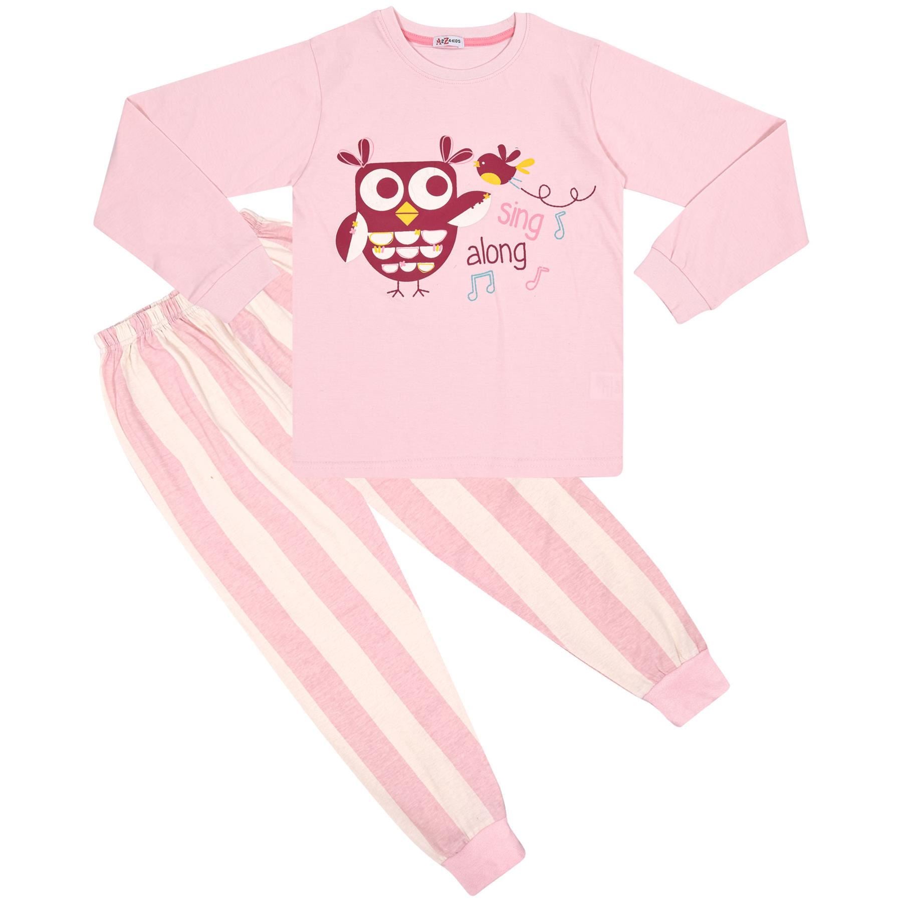 A2Z 4 Kids Girls Pyjamas Traditional PJS Pyjama Long Sleeve Sleepwear Sets