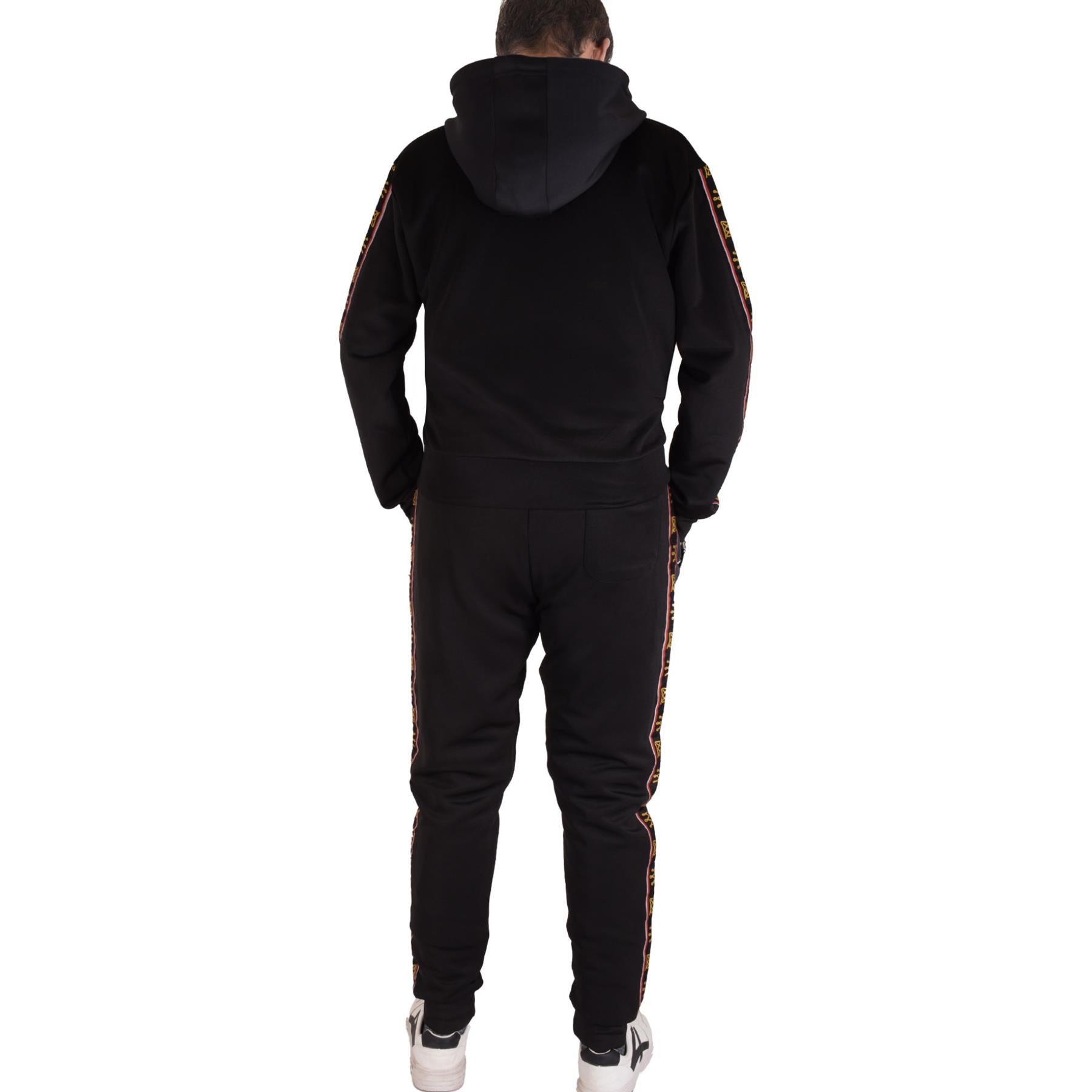 Mens Tracksuit Hooded Kings Crown Embroidered Jogging Suit Joggers Set For Adult