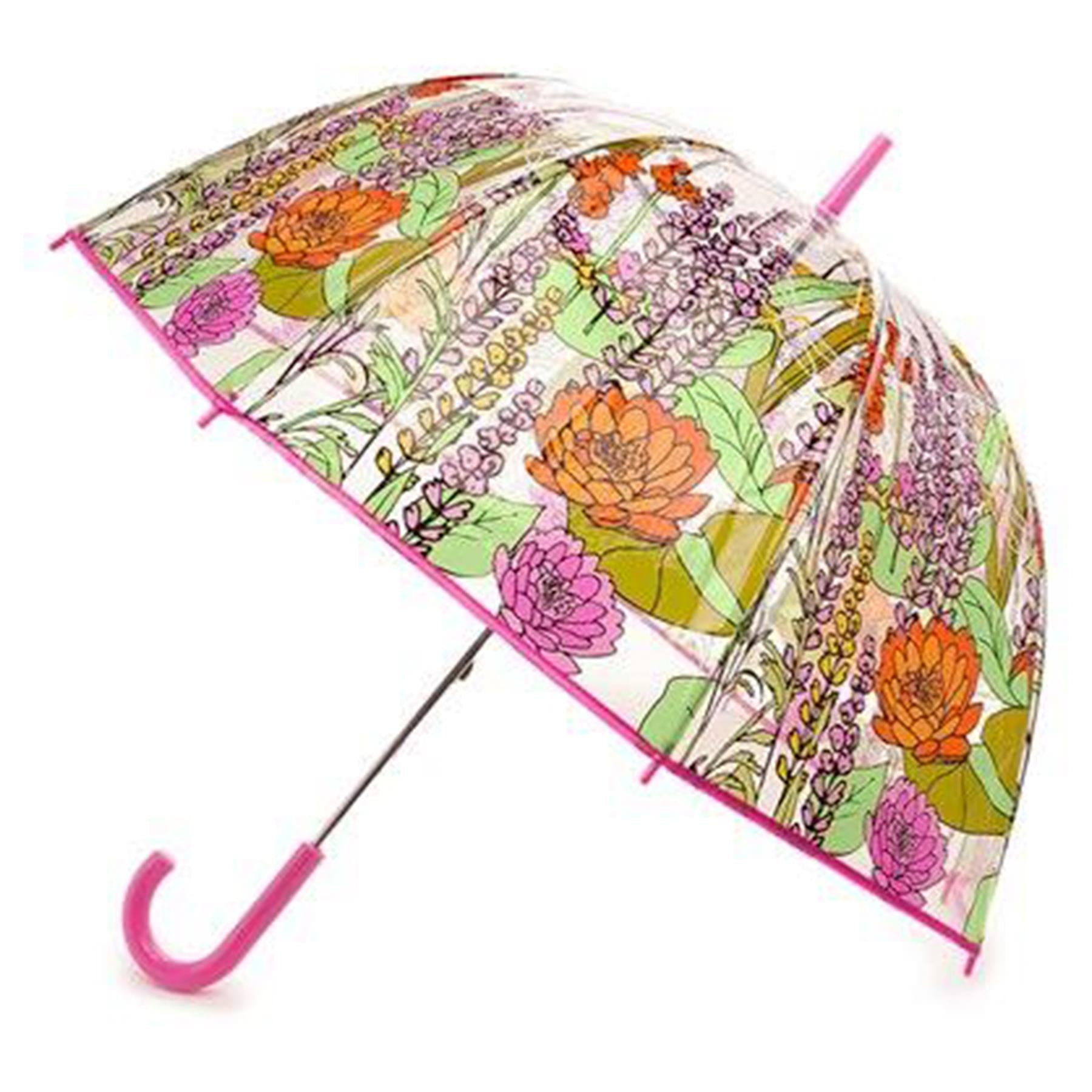 Clear Bubble Umbrella Dragonfly Walking Umbrella Jshape Stick Brolly Dome Canopy