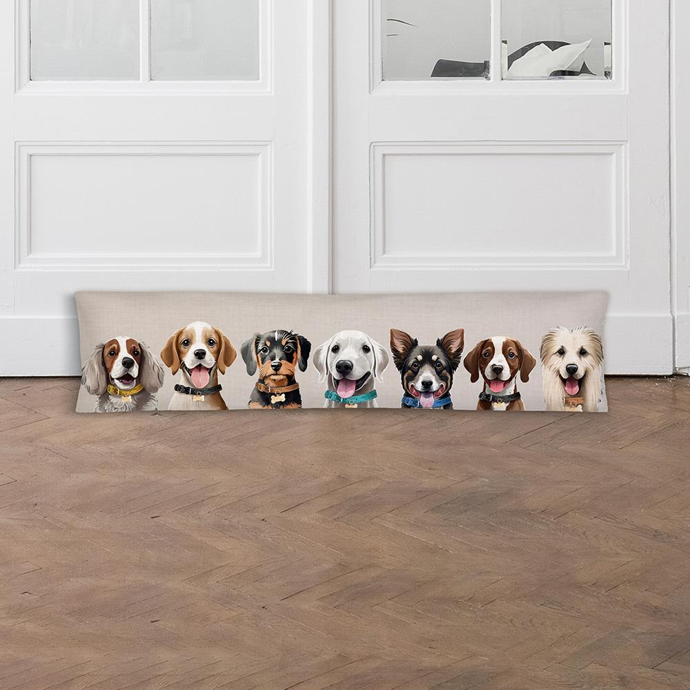 Dog Draught Excluder Door Stopper Decorative Window & Cold Air Wind Blocker