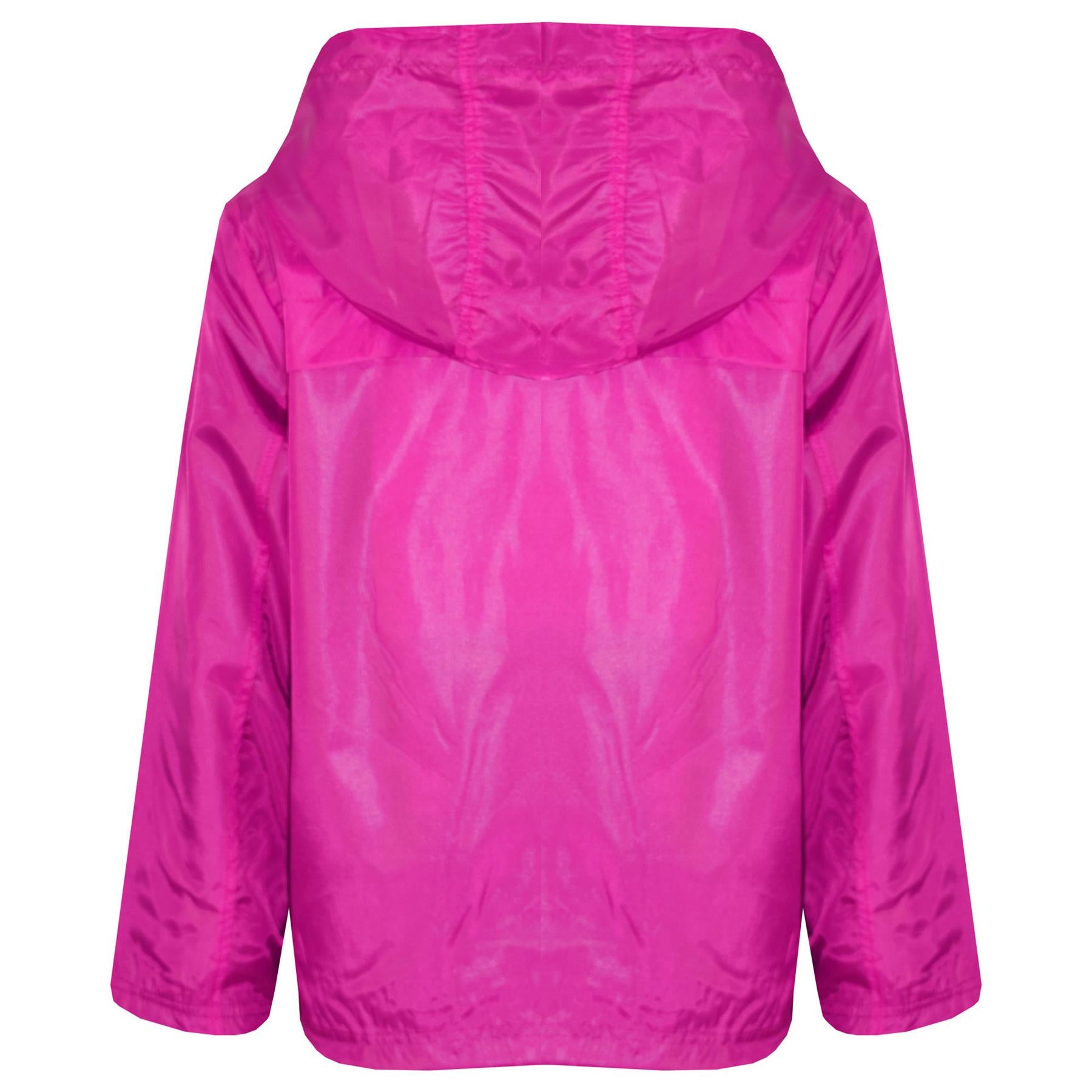 Girls Boys Raincoats Jackets Kids Waterproof Hooded Cagoule Age 5-13 Years