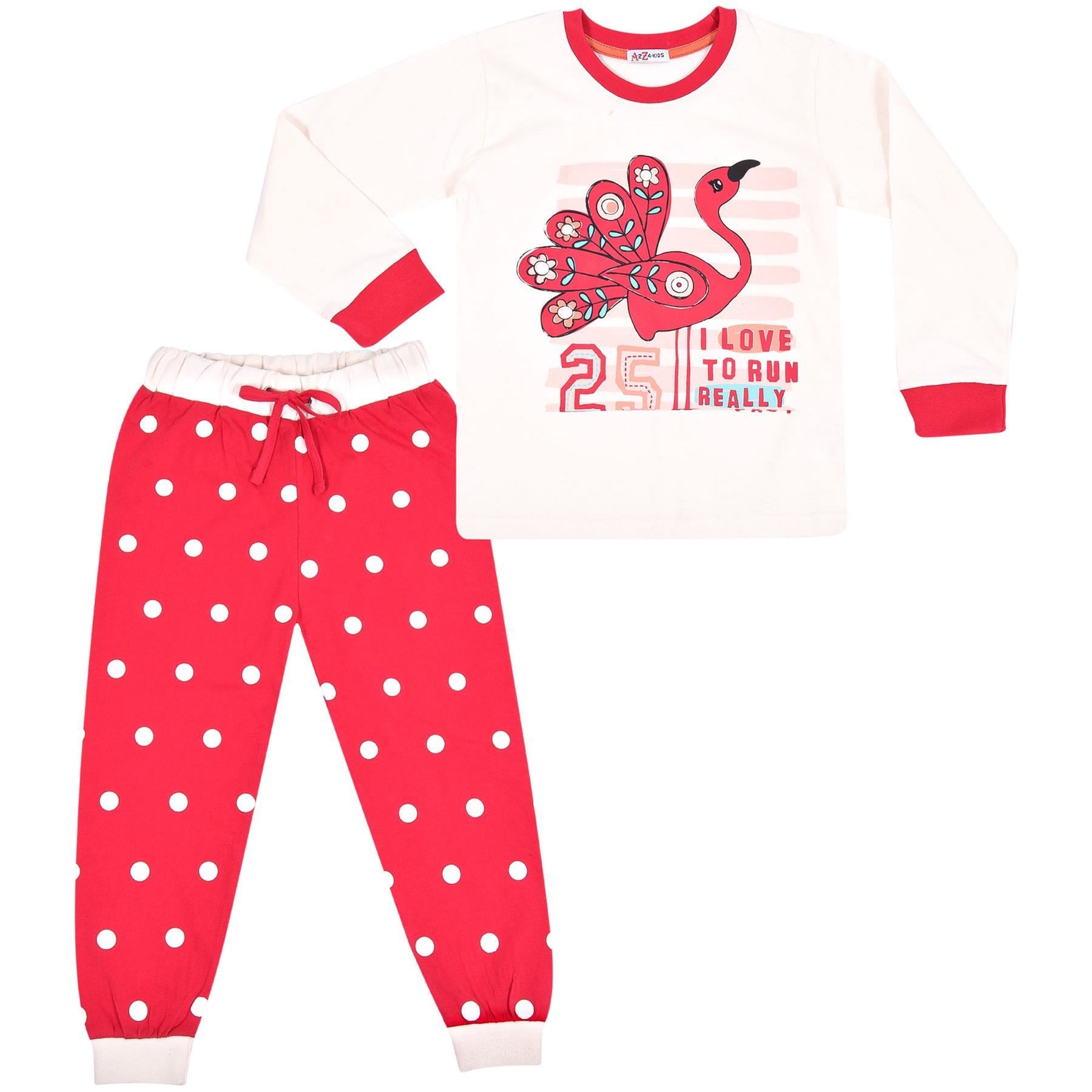 A2Z 4 Kids Girls Pyjamas Traditional PJS Pyjama Long Sleeve Sleepwear Sets