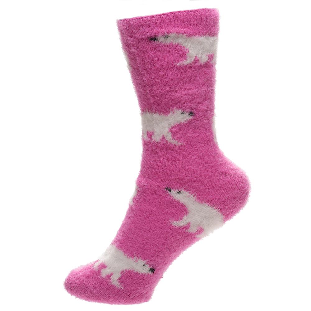 A2Z Ladies 2 Pack Novelty Chenille Cosy Socks Soft Brushed Warm Winter Socks