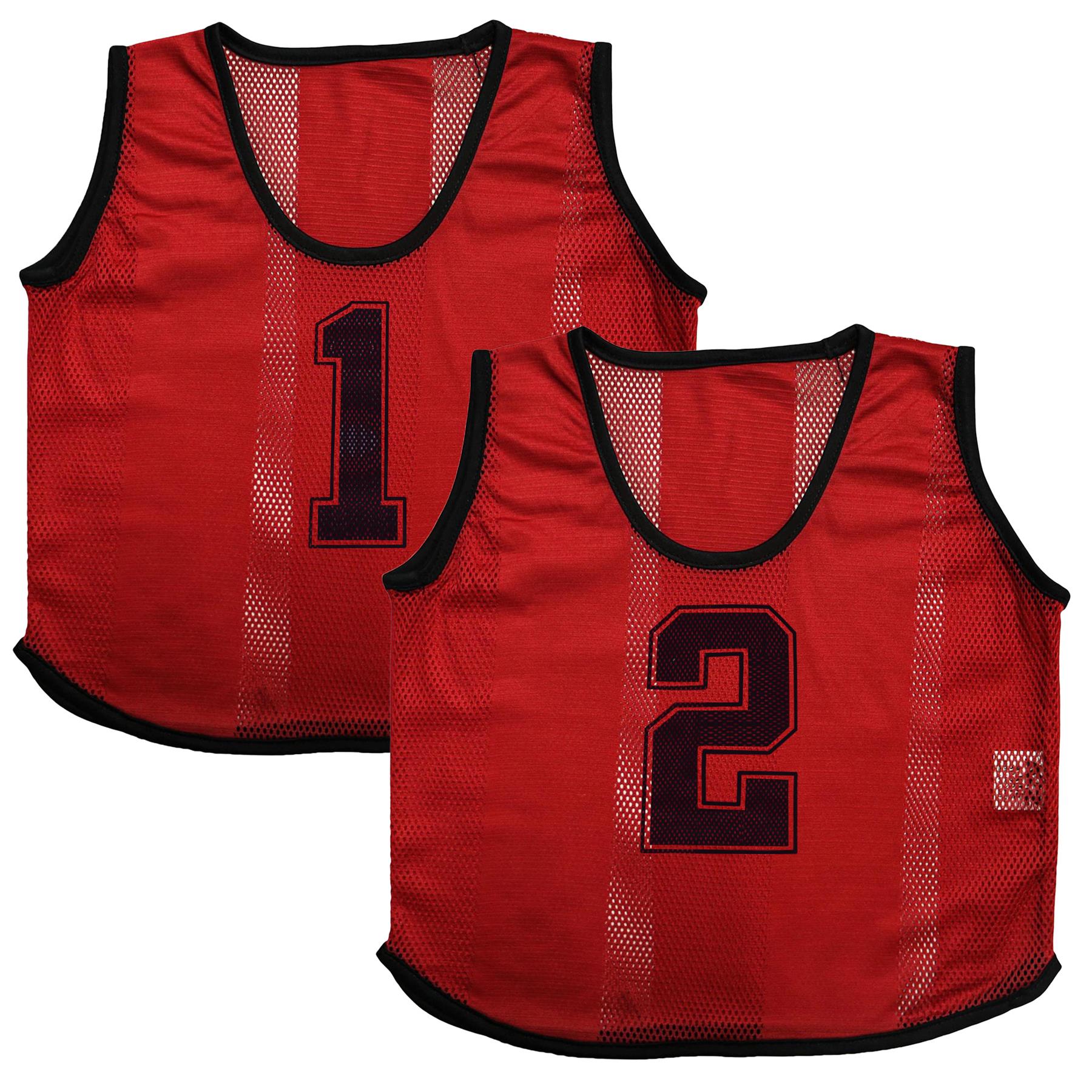 A2Z 6 Pack Sports Number Mesh Bib Comfortable During Football Rugby Sports Adult