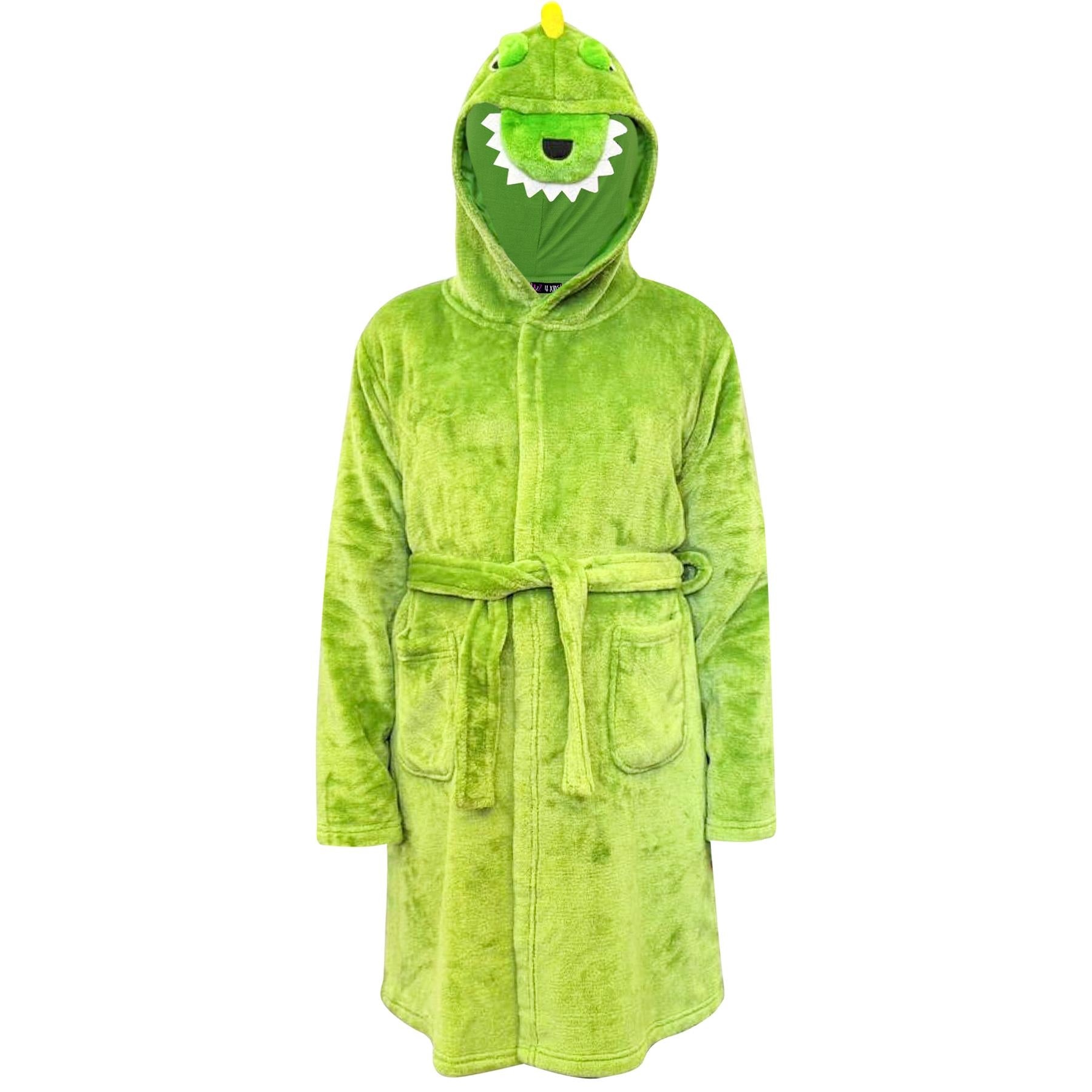 Kids Bathrobe Animal Face Nightgown Kids Crocodile hooded Towel Dressing Gown