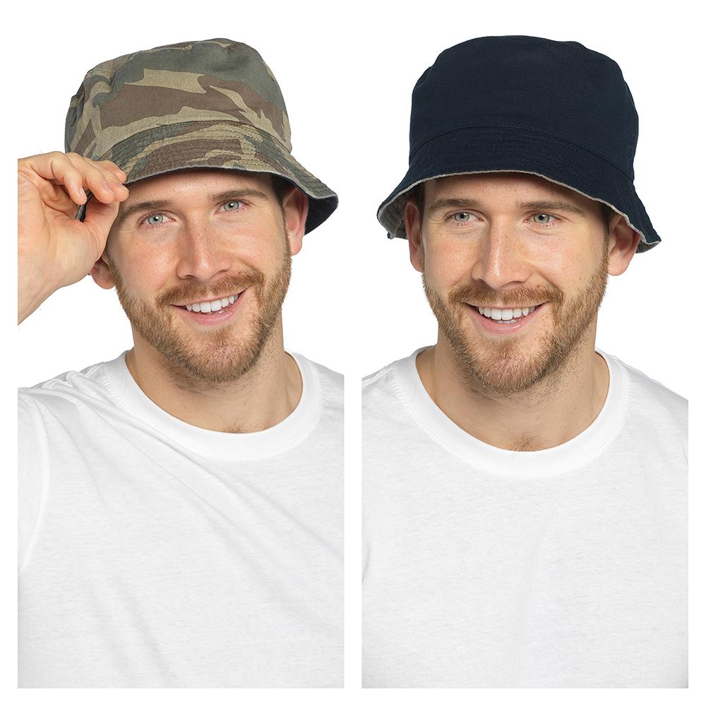 Mens Bucket Hat Summer Foldable Cotton Sun Hat UV Protection Fisherman Hiking