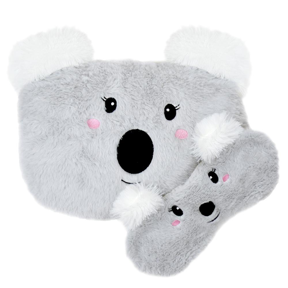 A2Z Warm Winter Koala Hot Water Bottle Cute Plush Matching Eye Mask Gift Set