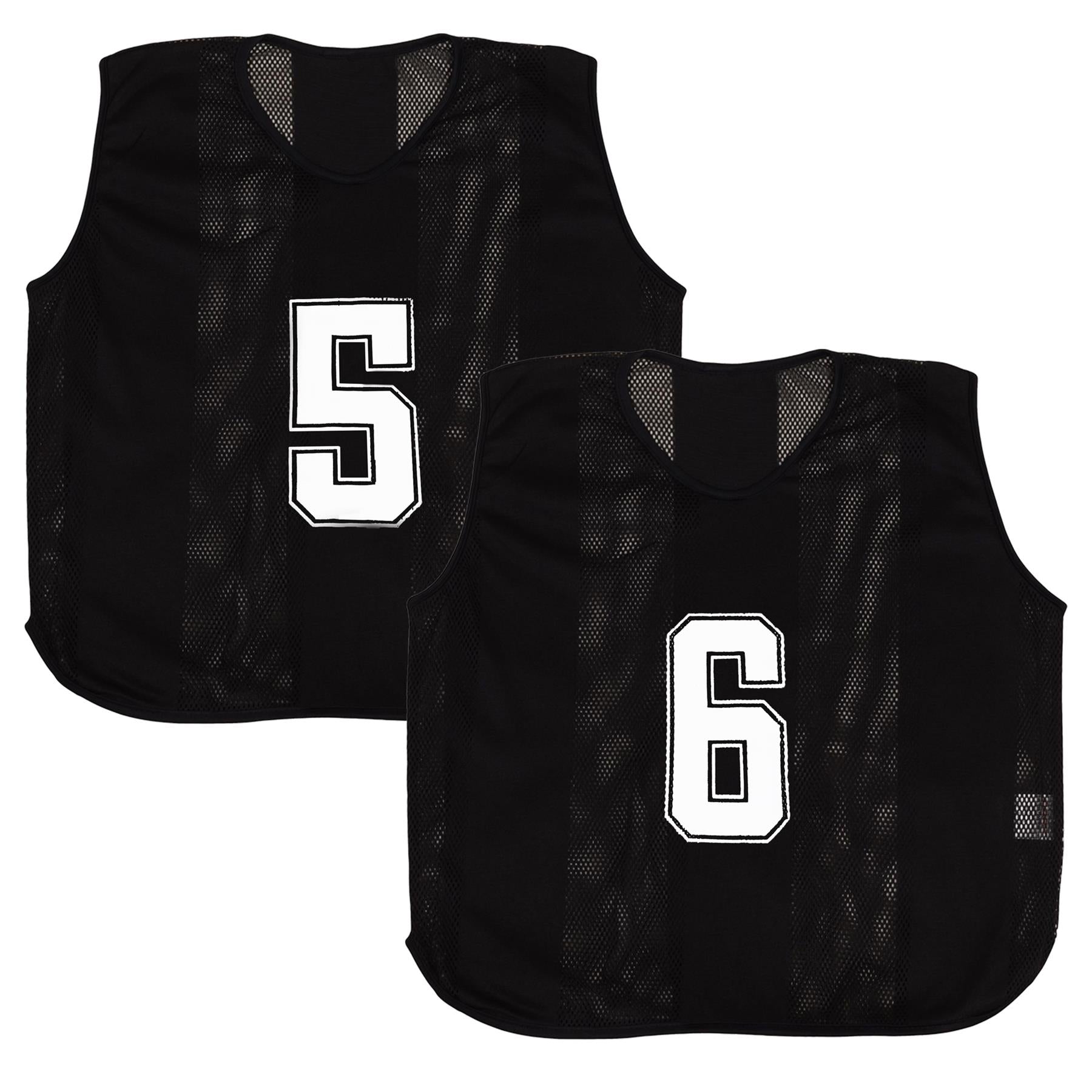 A2Z 6 Pack Sports Number Mesh Bib Comfortable During Football Rugby Sports Adult