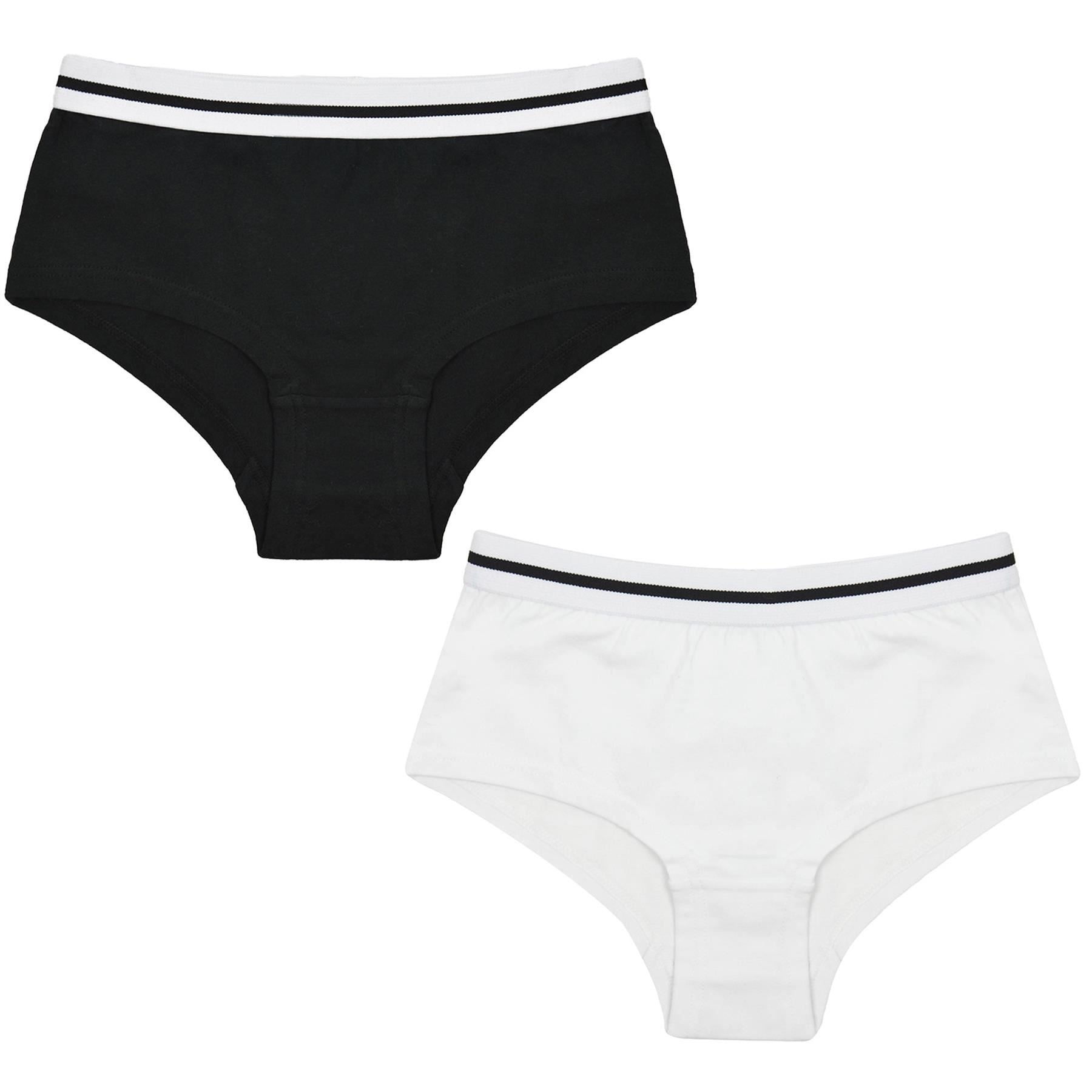 A2Z 4 Kids Girls Plain Hipster Shorts Pack Of 2 Cotton Mix Seamless Panties 6-13