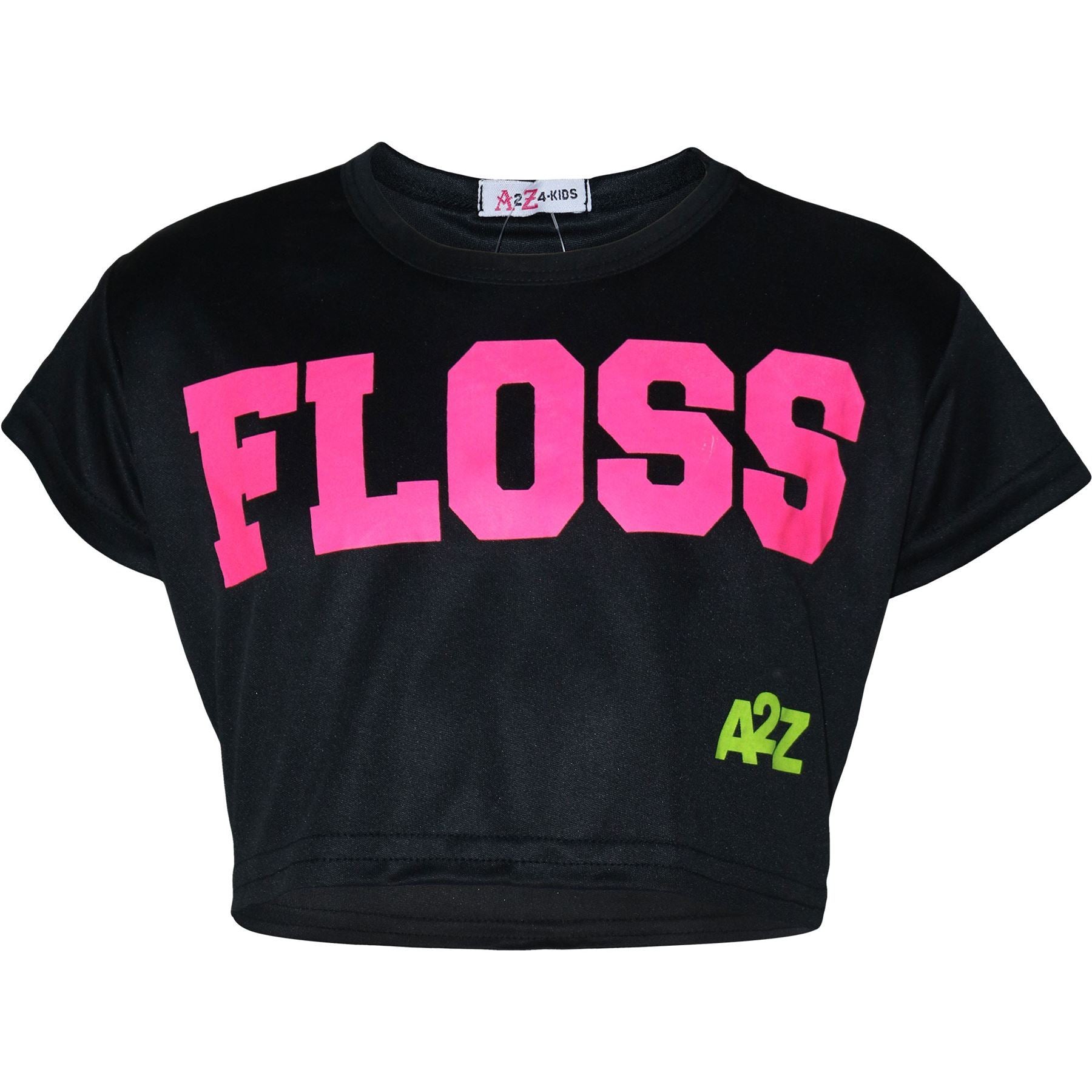 Kids Girls Crop Top Designer Floss Print Stylish Fashion T Shirt Tops 5-13 Years