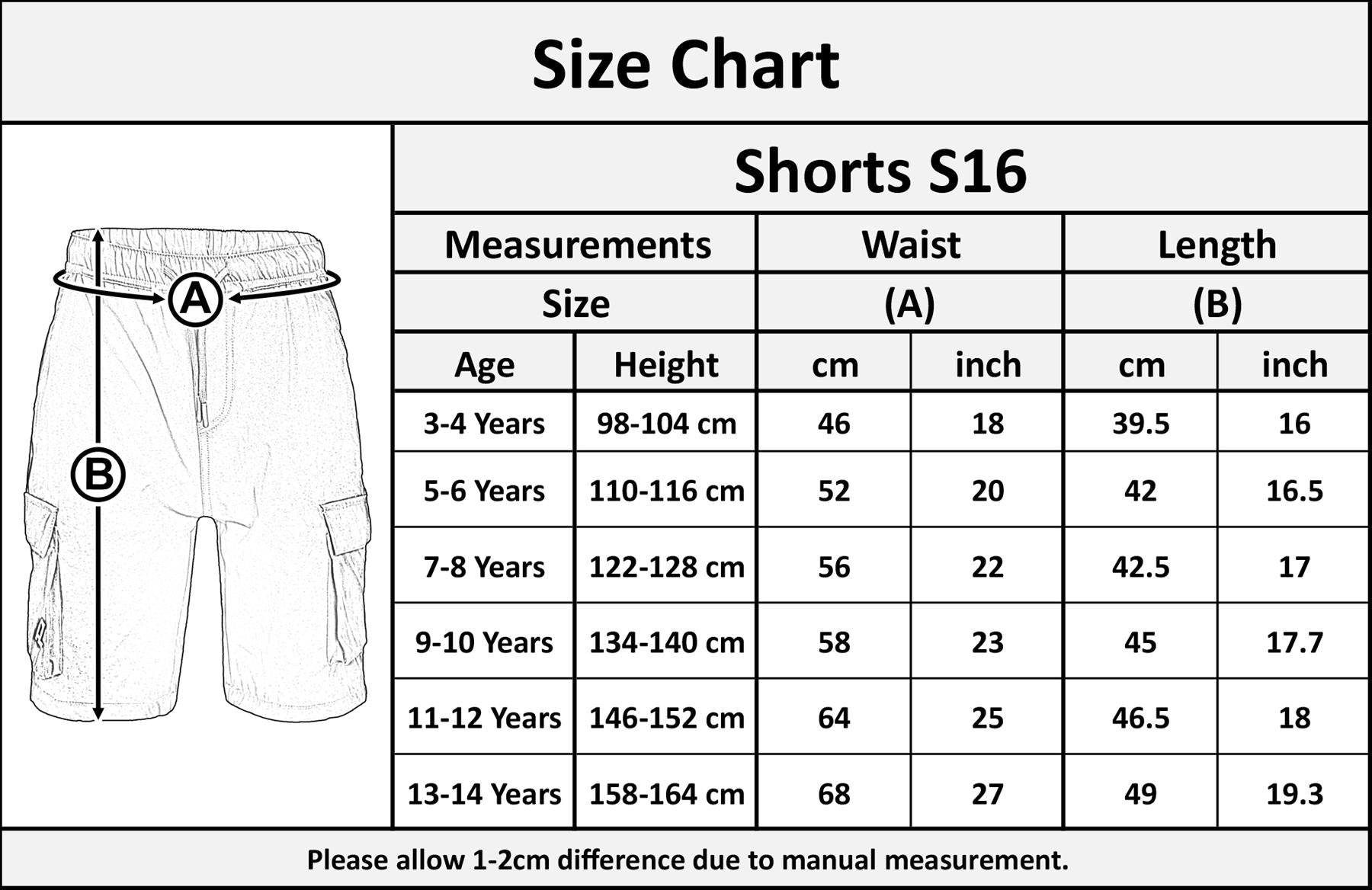 Kids Boys Active PE Cargo Shorts Sports Athletic Football Summer Stretchy Short