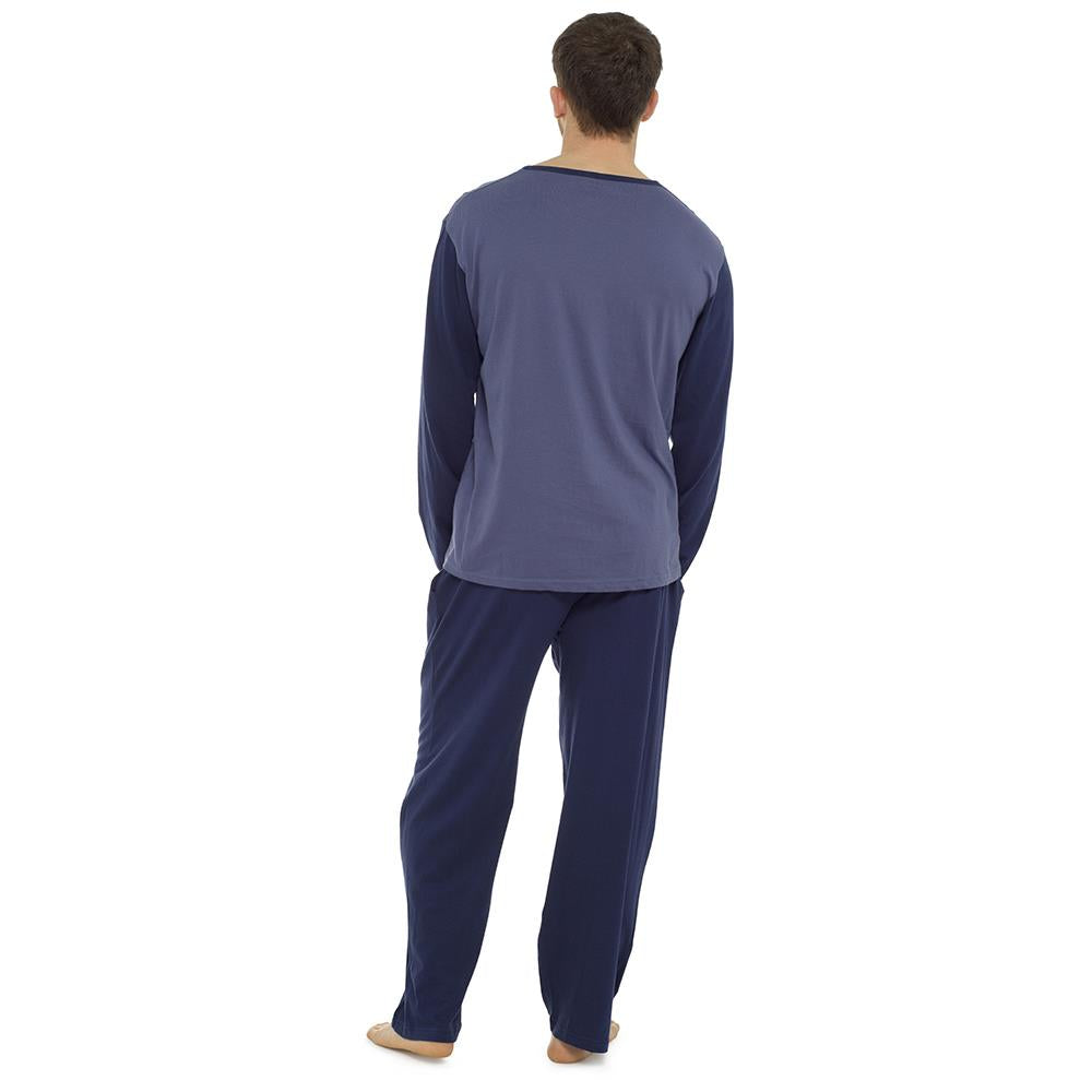 A2Z Mens Pyjama Cotton Jersey Long Sleeve T-Shirt PJS Pyjamas 2 Pieces Top Set