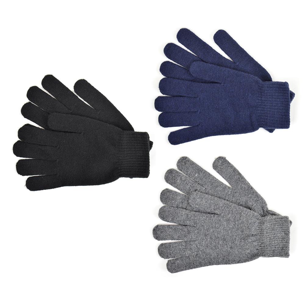 A2Z Mens Gloves Thermal Winter Warm Wool Magic Gloves Knit One Size Soft Mittens