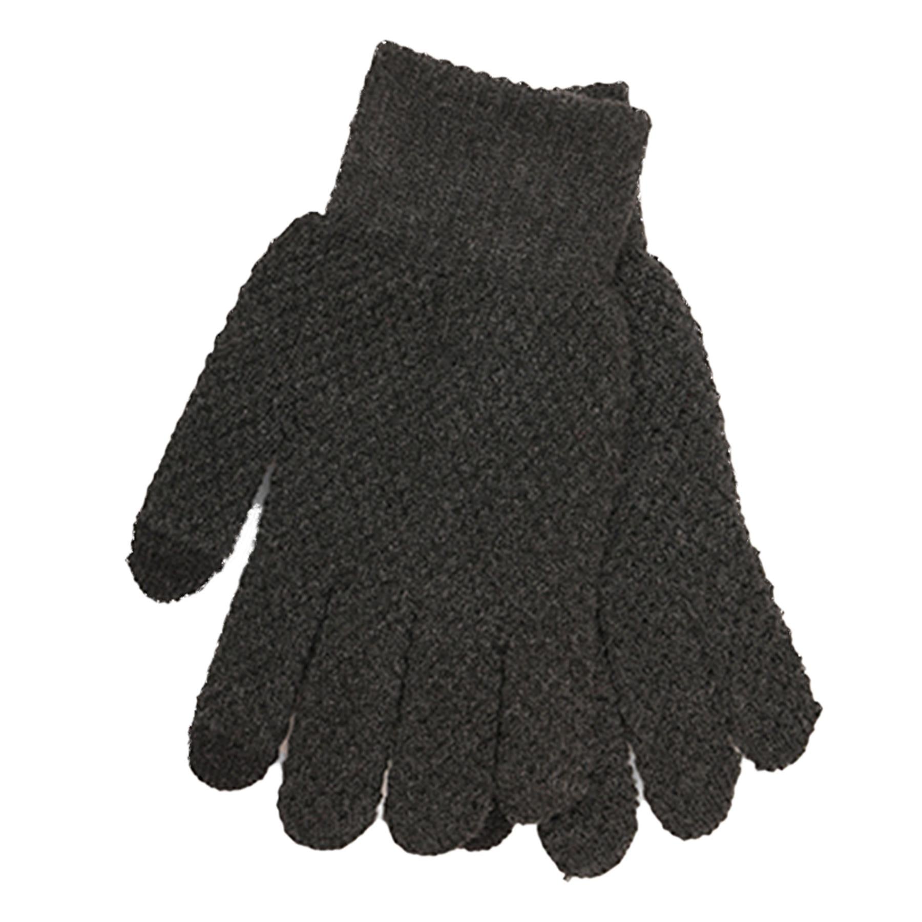 Mens Gloves Winter Warm Touch Screen Brushed Gloves Knit One Size Soft Mittens