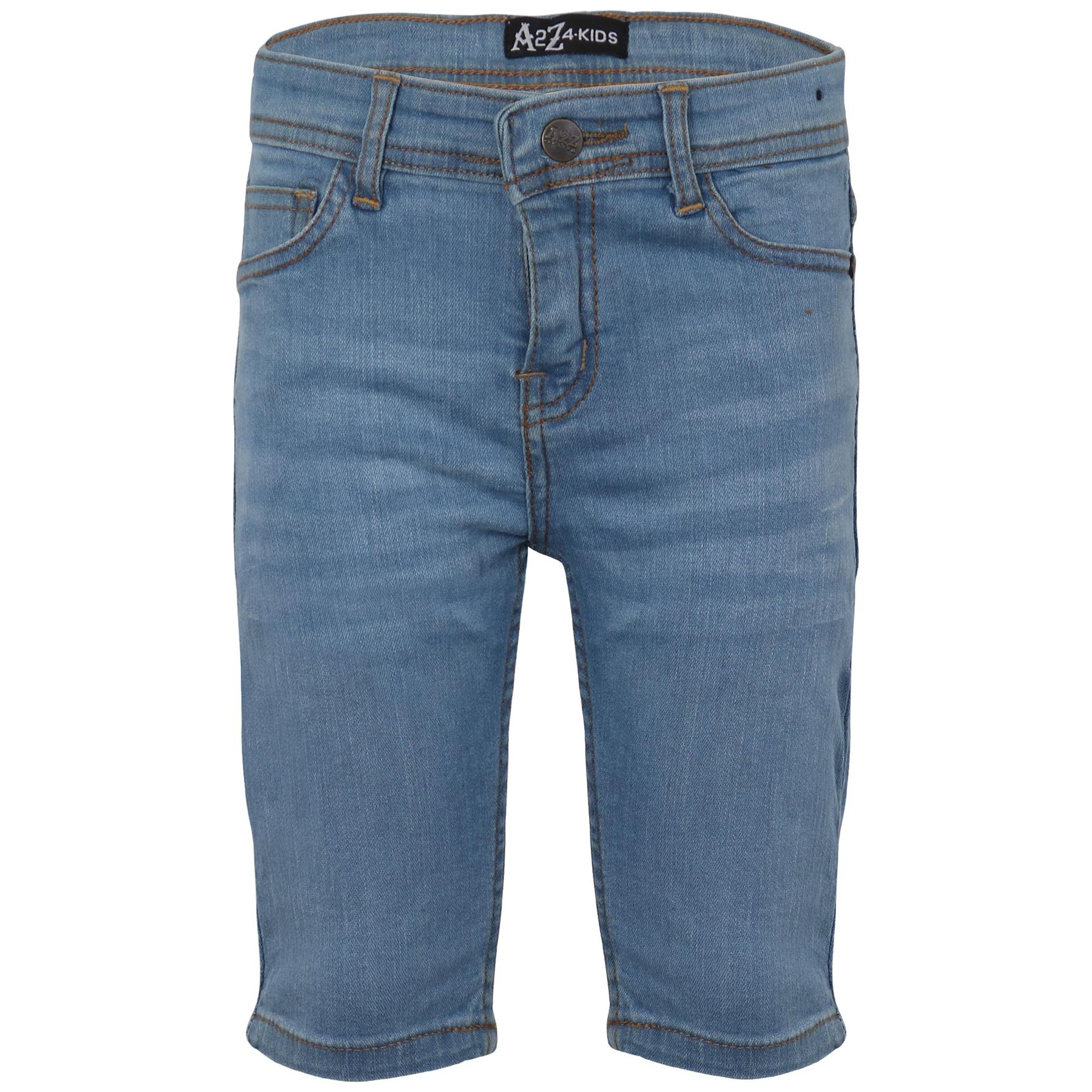 Kids Boys Bermuda Denim Shorts Comfort Stretch Trouser Pants