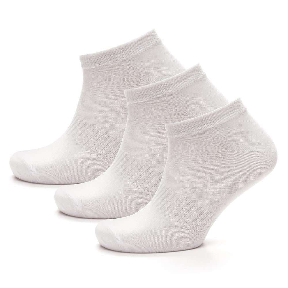 A2Z Mens 3 Pack Trainer Socks Black White Low Cut Sports with Arch Support Mesh