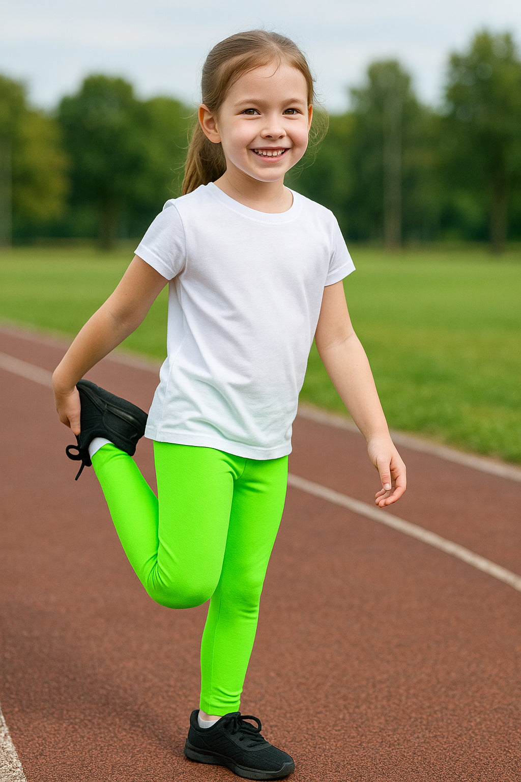 Gilrs Legging Kids Plain Color School Fashion Dance Leggings New Age 5-13 Years