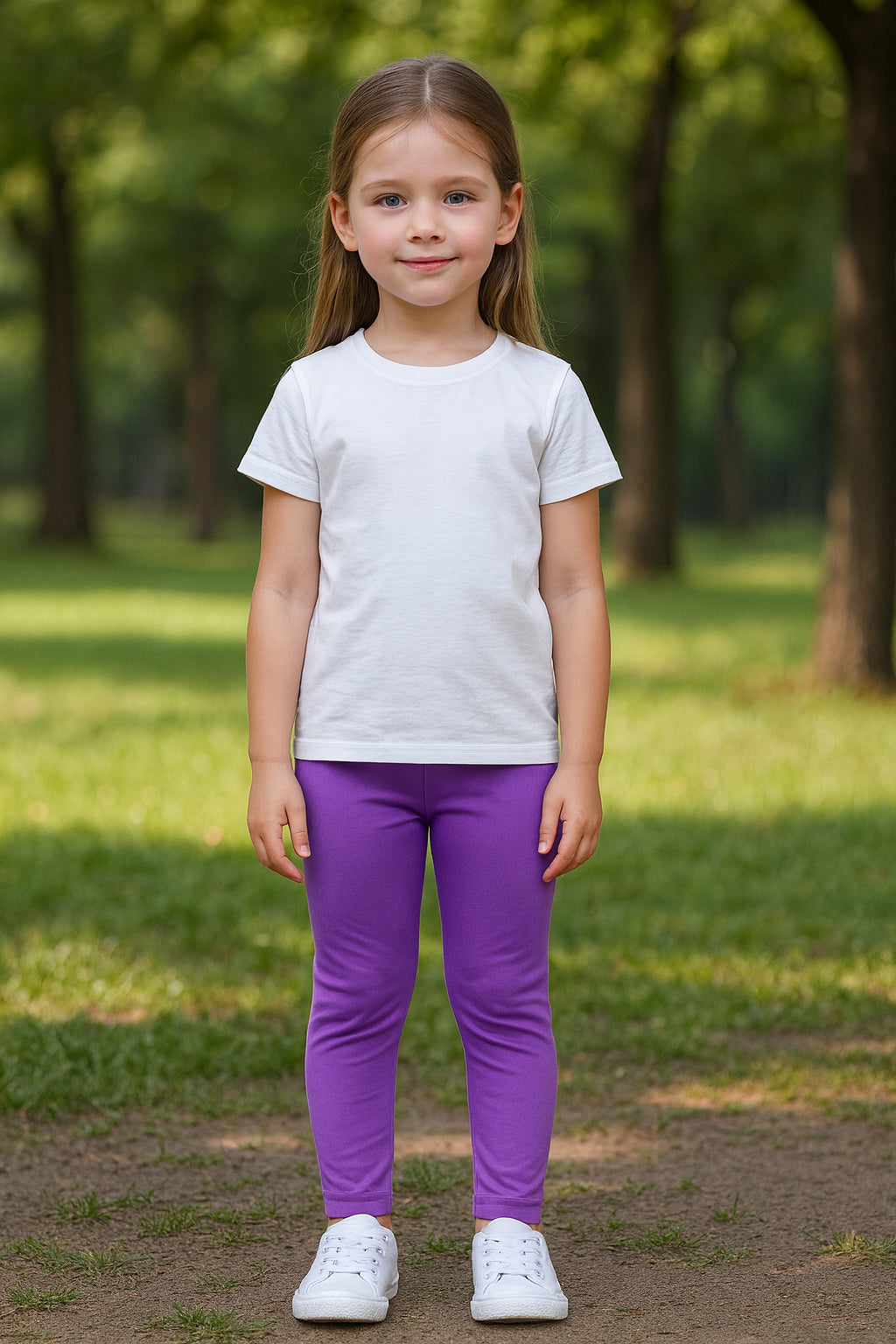 Gilrs Legging Kids Plain Color School Fashion Dance Leggings New Age 5-13 Years