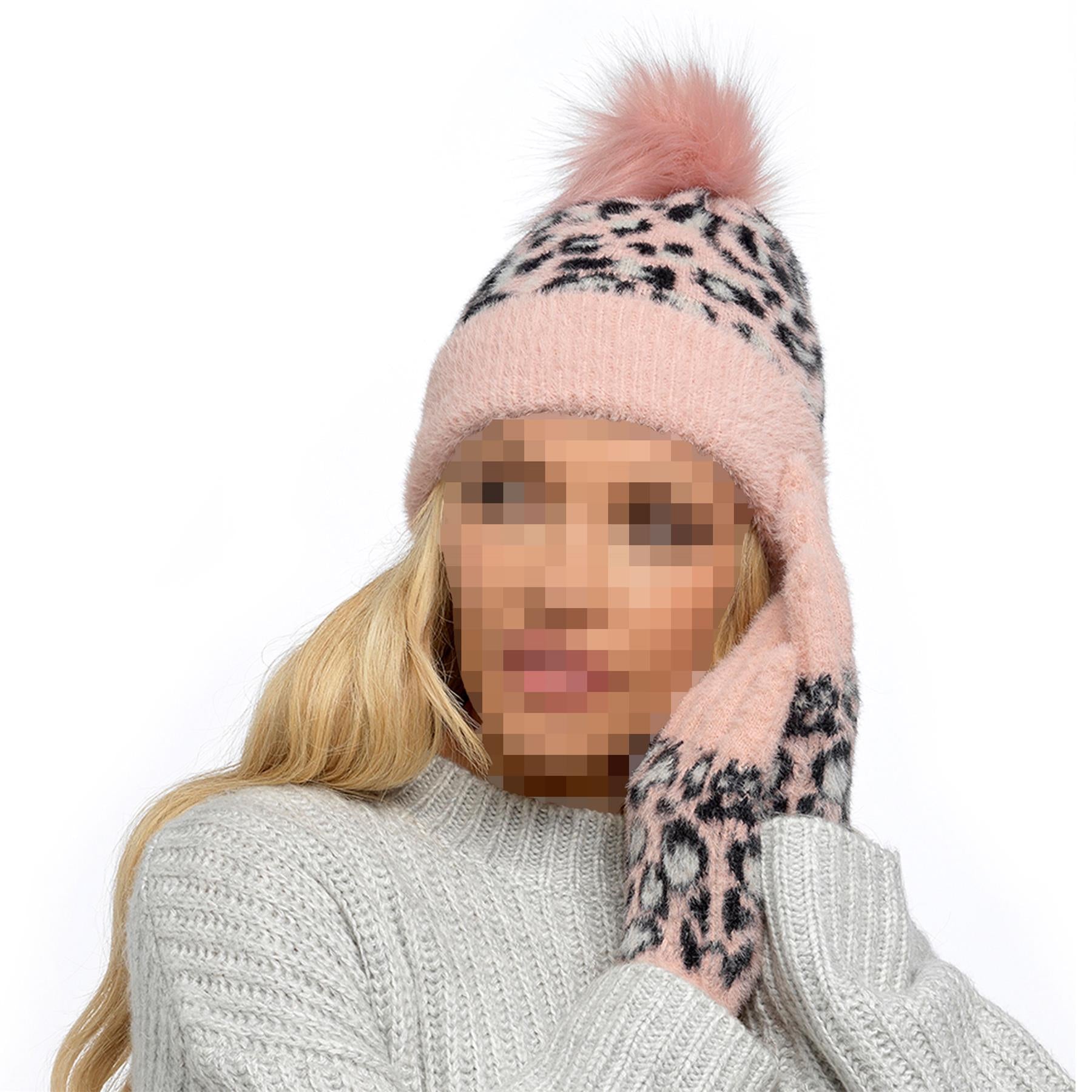 A2Z Ladies Hat Chunky Cable Knit Beanie Pom Pom Stretchy Winter Warm Cozy Hats