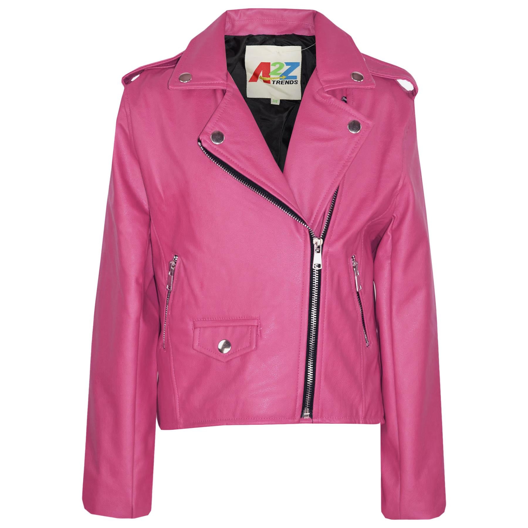 PU Leather Jacket Waterproof Girls Age 5-13 Years