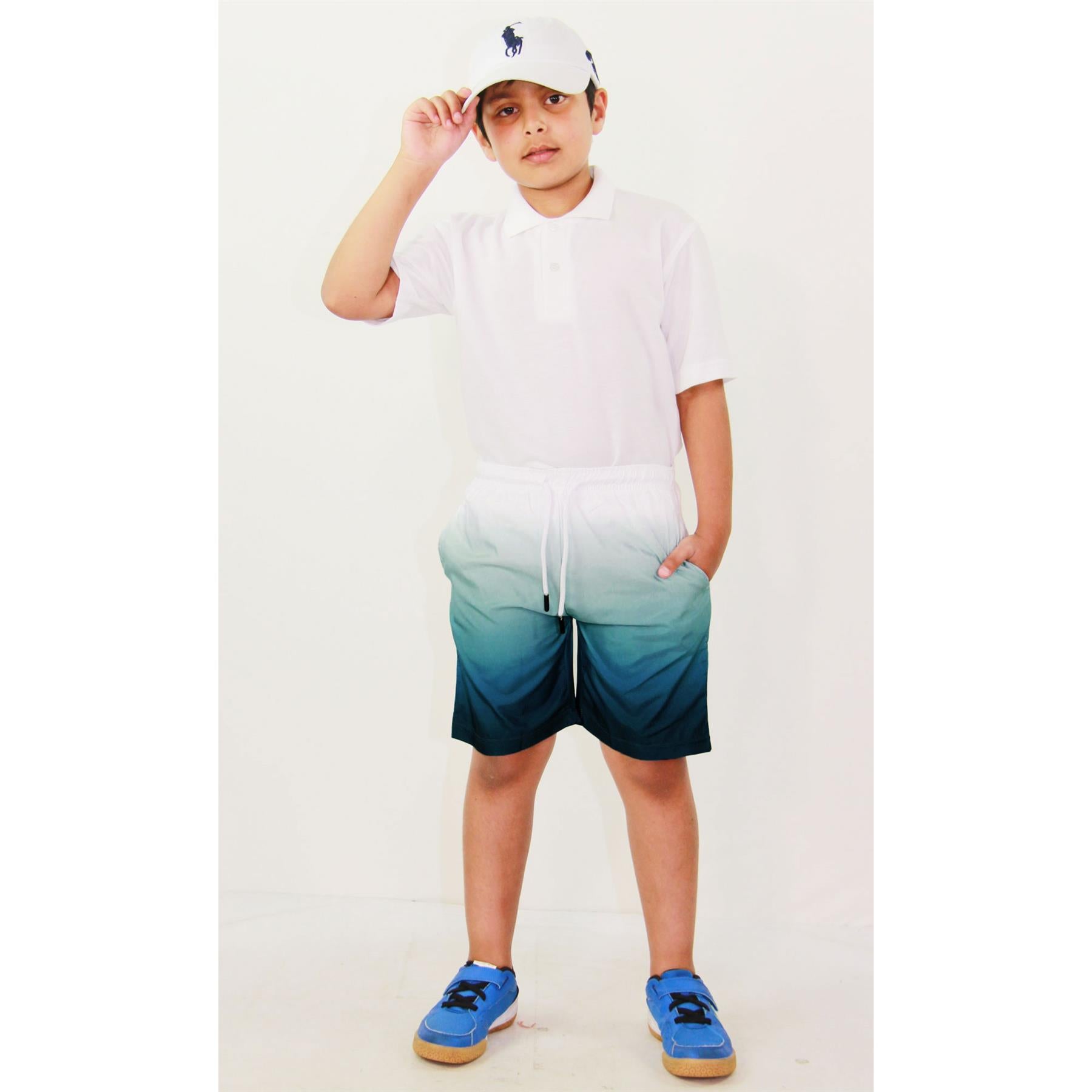 Kids Boys Gradient Colour Shorts Two Tone Fade New Summer Fashion Age 5-13 Years