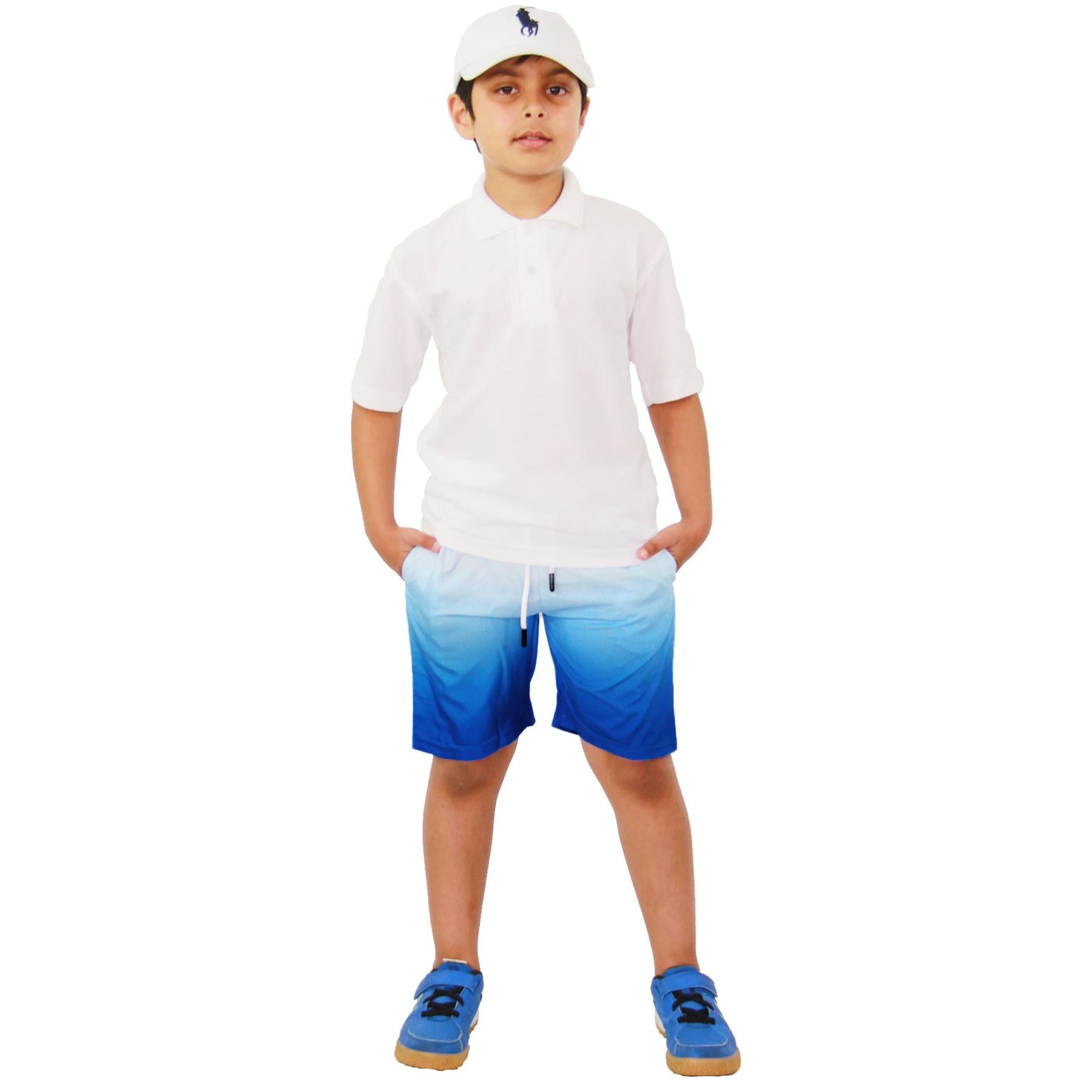 Kids Boys Gradient Colour Shorts Two Tone Fade New Summer Fashion Age 5-13 Years