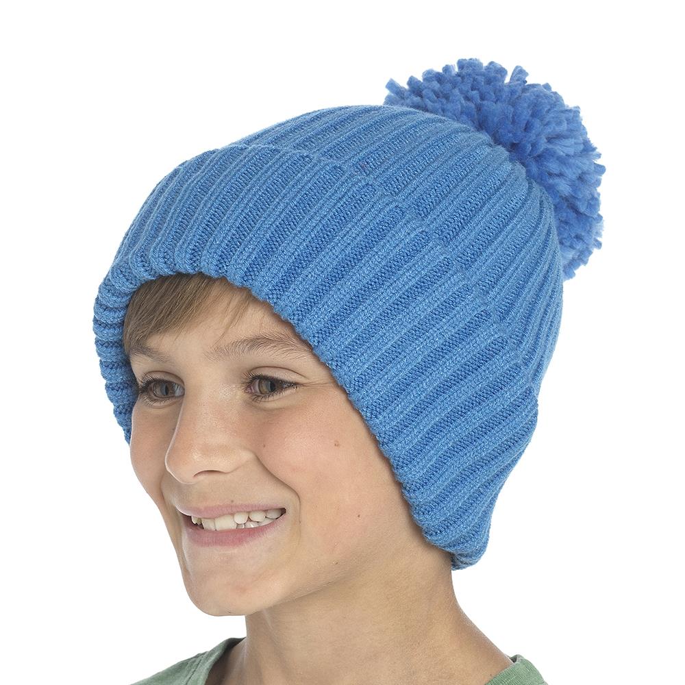 A2Z 4 Kids Girls Boys Hats Ribbed Bobble Pom Pom Beanie Winter Warm Cozy Caps