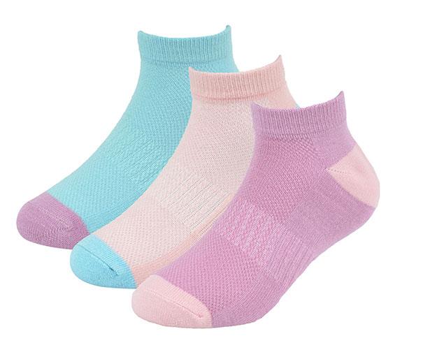 Kids Girls Bamboo Heel And Toe Trainer Socks Pack of 3 Kids Footwear Socks 2-14