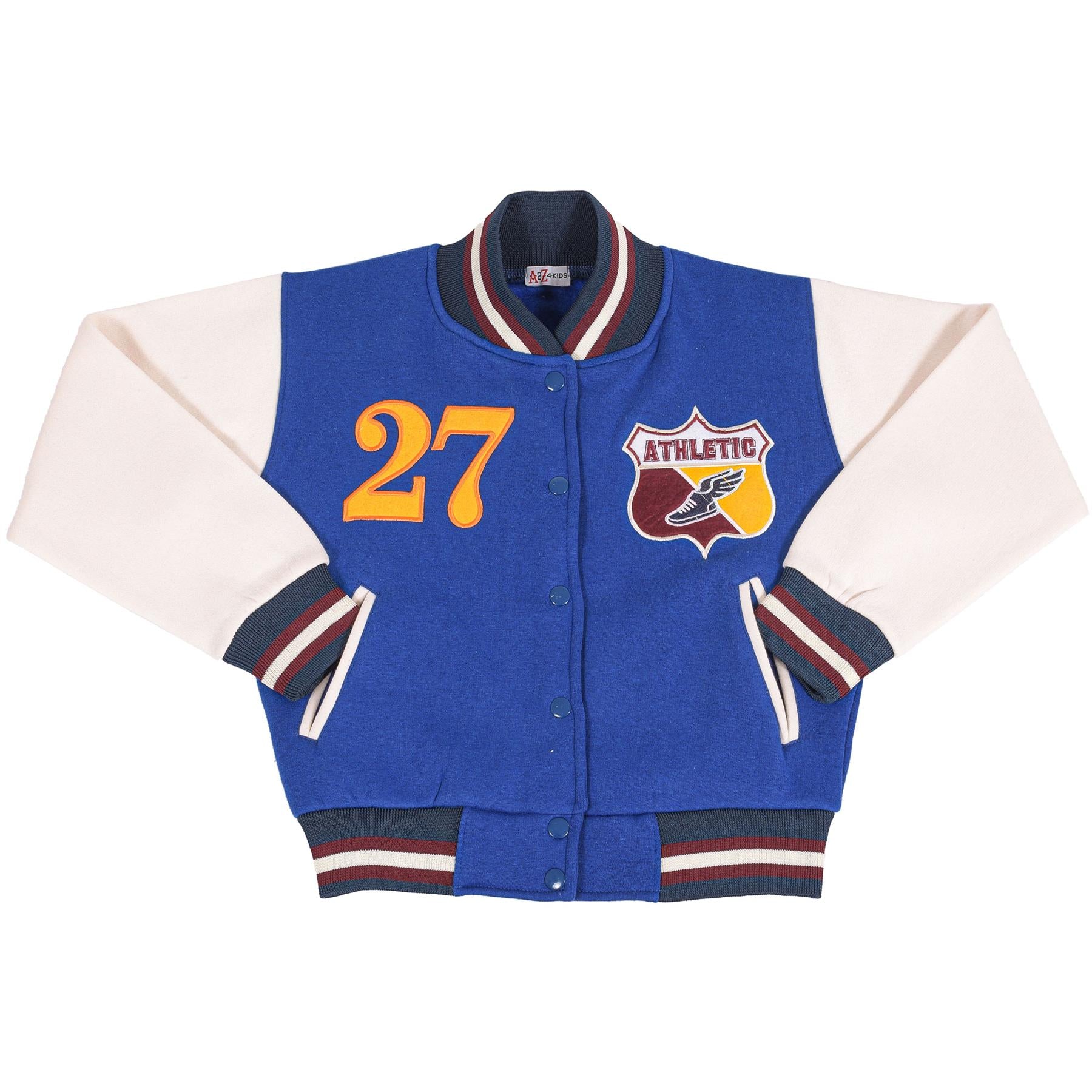 Kids Girls Boys Baseball Jacket Varsity Style Athletic Embroidered School Jacket