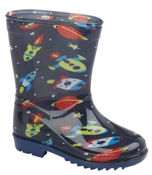 Kids Girls Anti-Skid Waterproof Rubber Wellies Lightweight Kids Wellington Boots