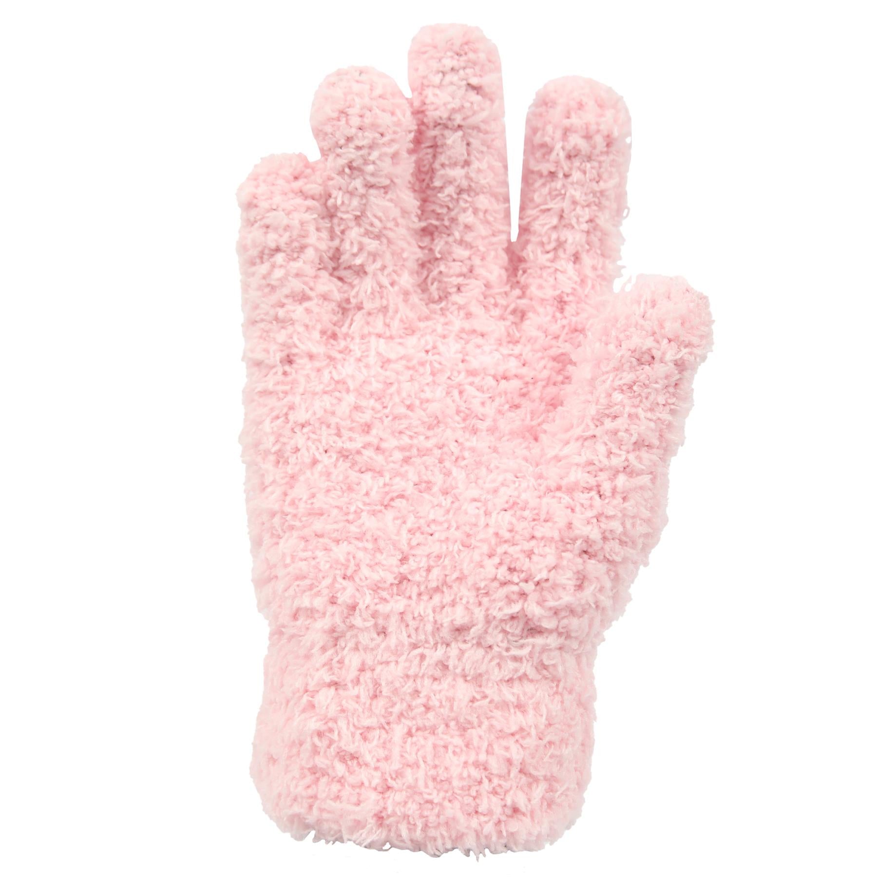 Kids Girls 4 Pack Thermal Snow Soft Magic Winter Gloves One Size Warm Mittens