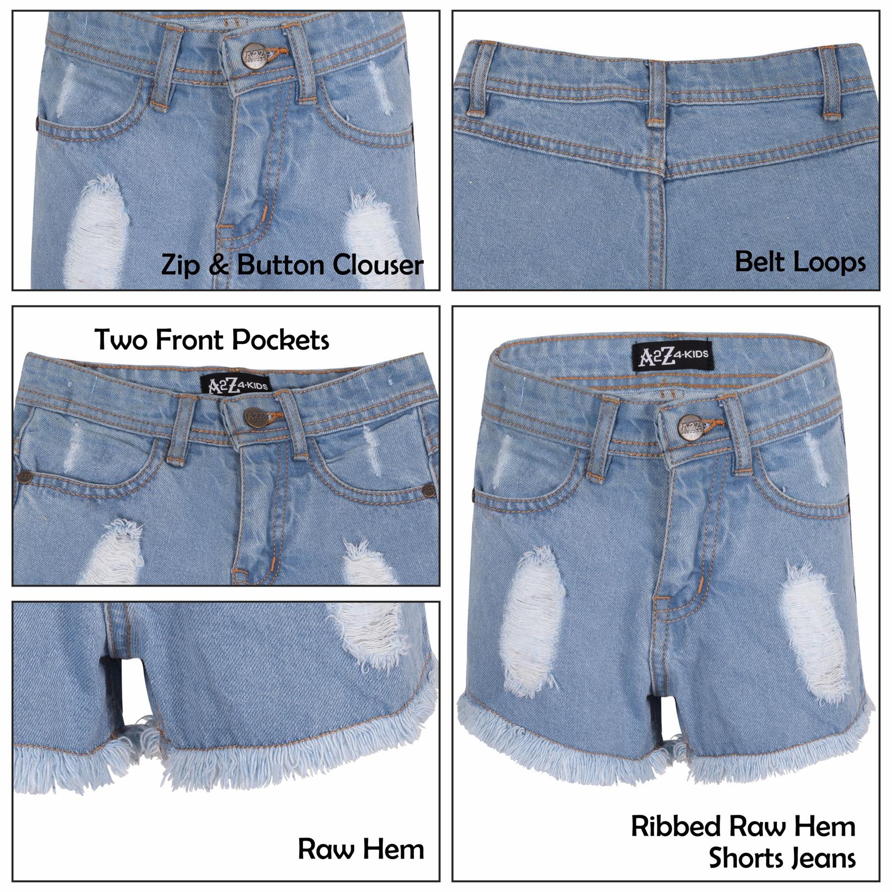 Kids Girls Shorts Ripped Jeans Hot Pants Summer Denim Short