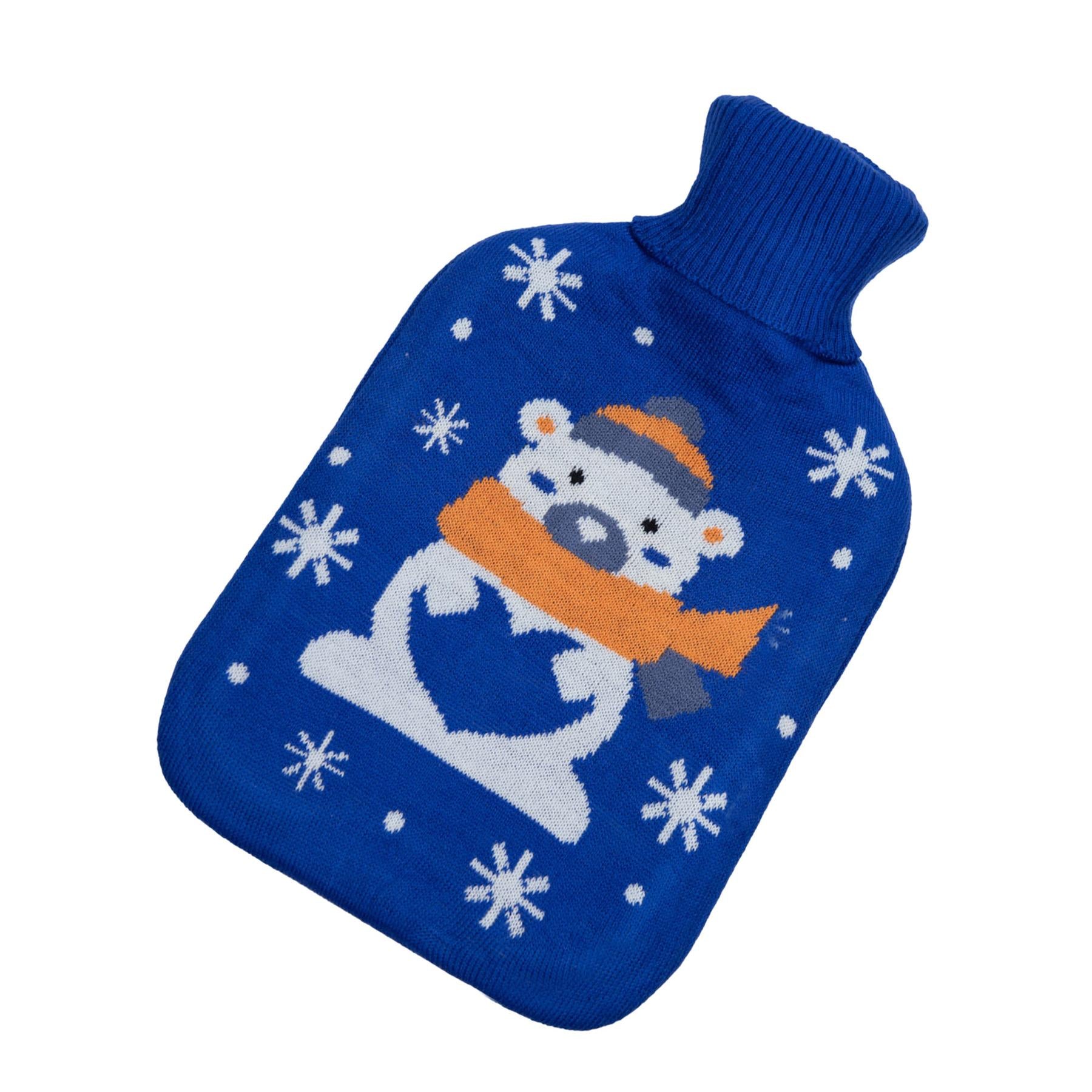 A2Z Hot Water Bottles Christmas Novelty Polar Bear 2L Fleece Cover Heat Therapy