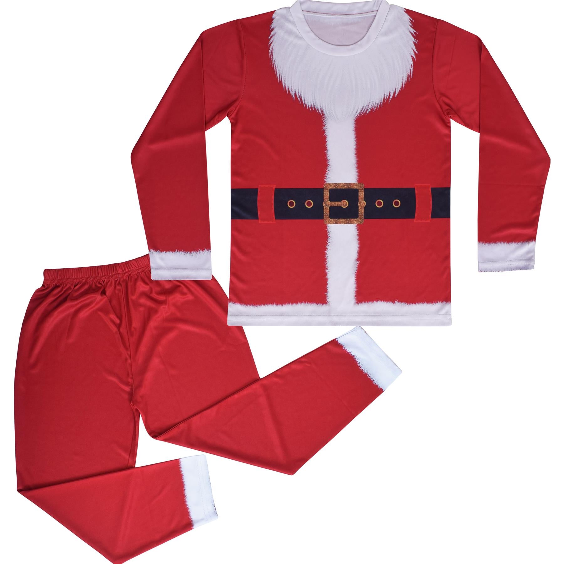 Kids Girls Boys Santa Christmas Costume Kids Father Christmas Outfit